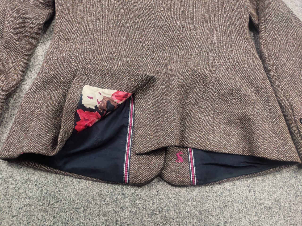 Harris Tweed Joules Agatha Ladies Tweed Brown Blazer Herringbone Jacket Size M / US 6-8 / IT 42-44 - 11 Thumbnail