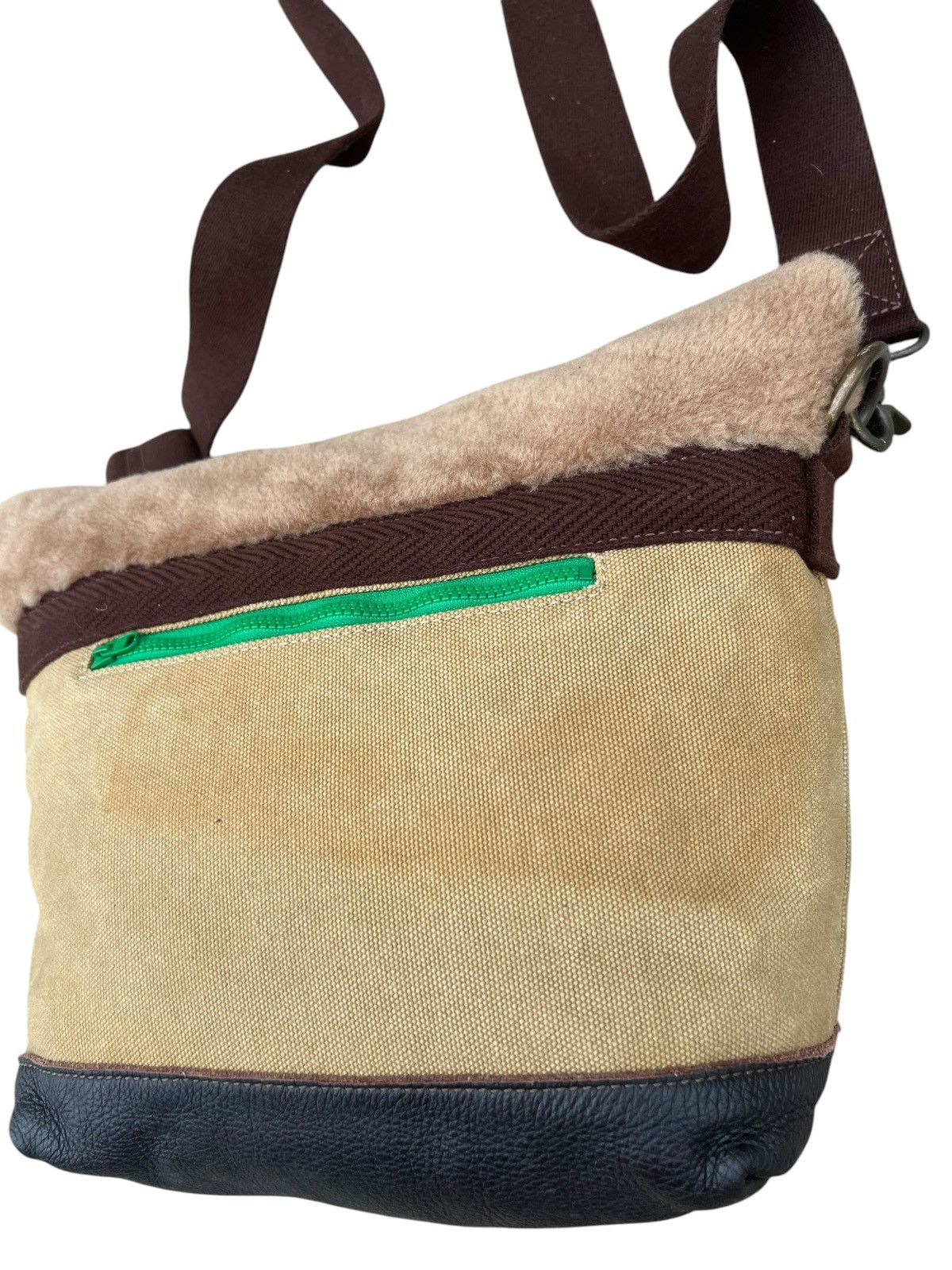 Frapbois Vintage Frapbois Japan Sheepskin Canvas Sling Bag Size ONE SIZE - 10 Thumbnail