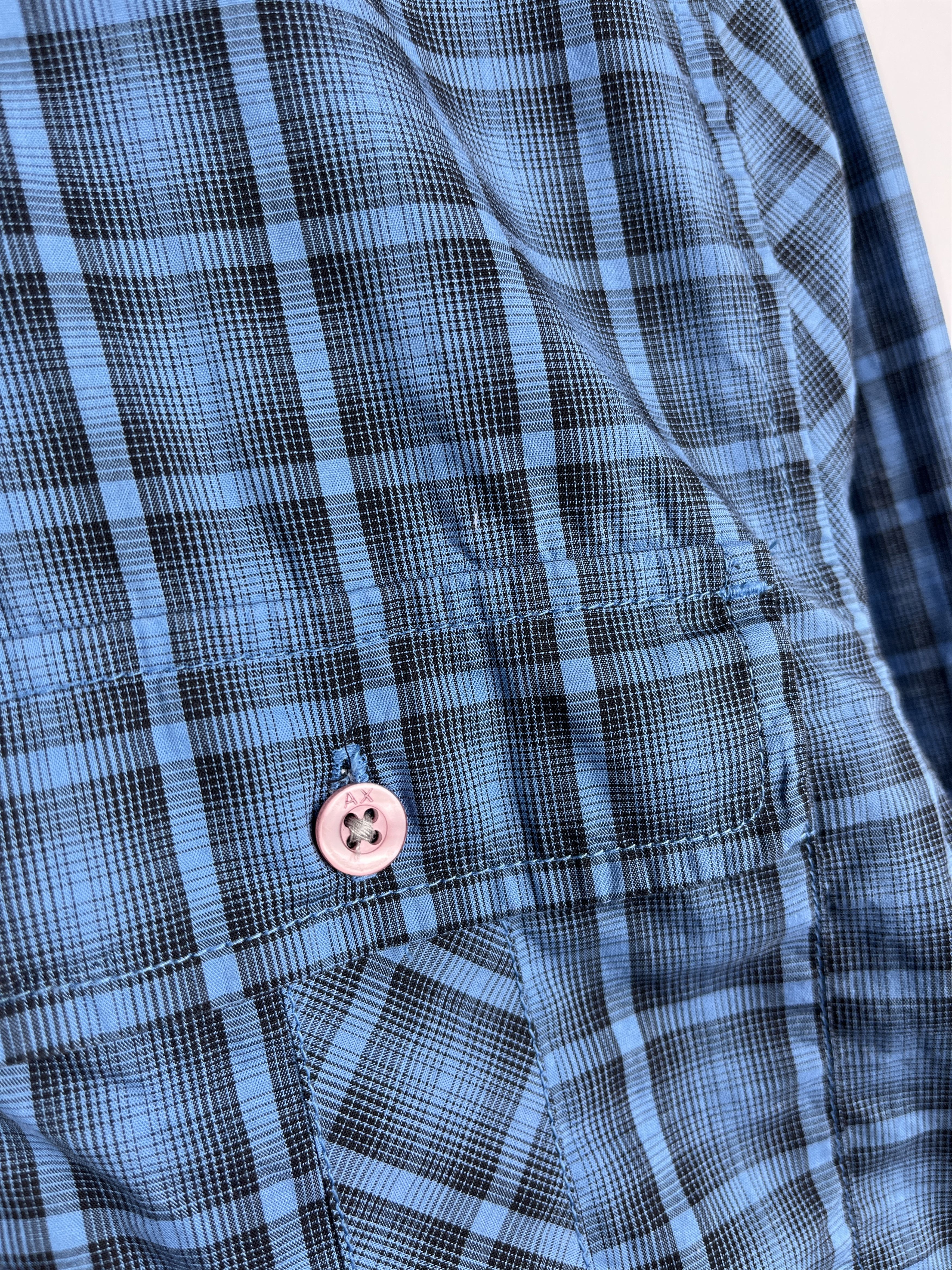 Armani Exchange A/X Armani Exchange Check Long Sleeve Button Up Shirt Size US M / EU 48-50 / 2 - 7 Thumbnail