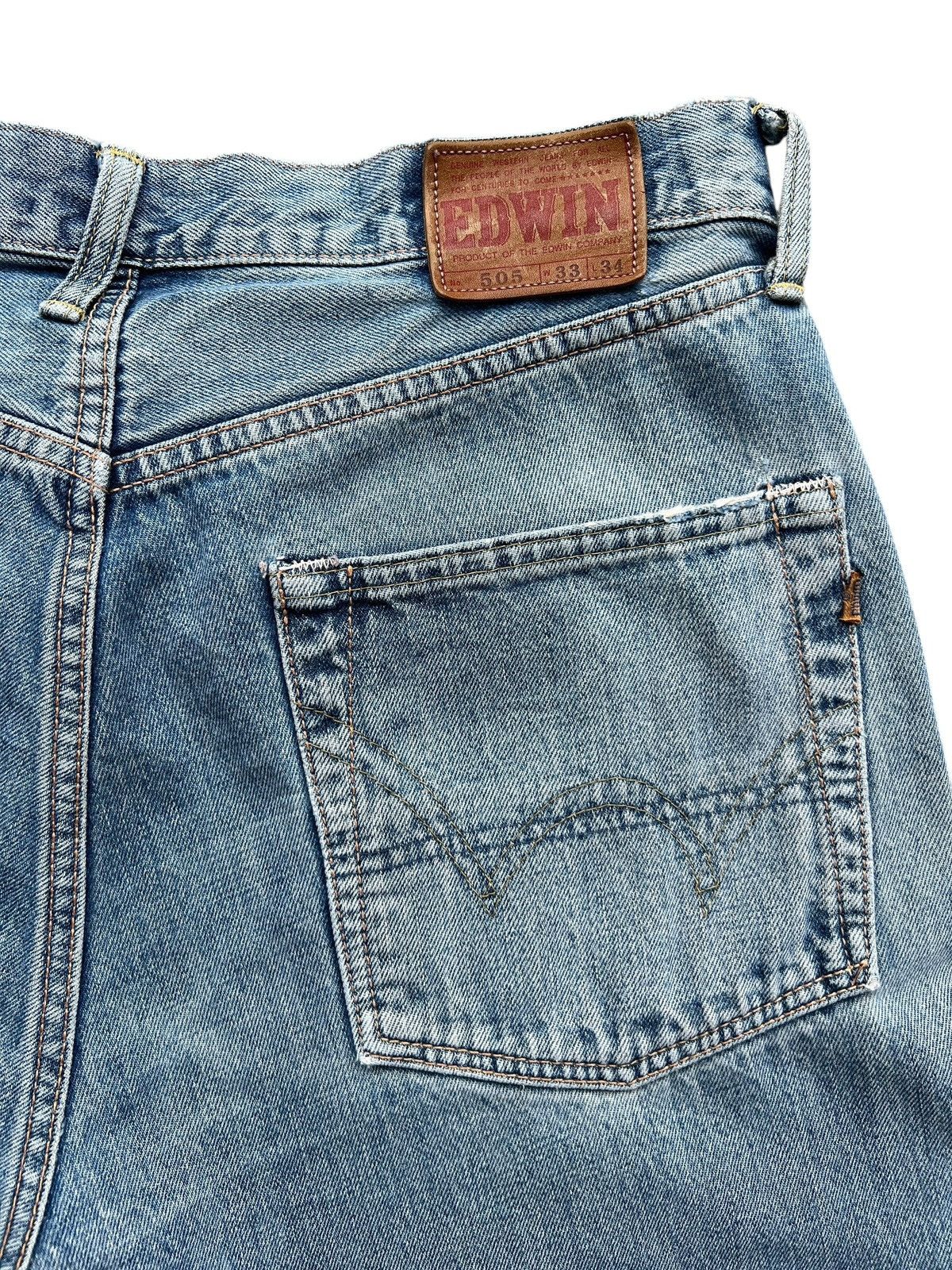 Edwin Vintage Edwin 505 Selvedge Distressed Denim Jeans 33 Size US 33 - 9 Thumbnail
