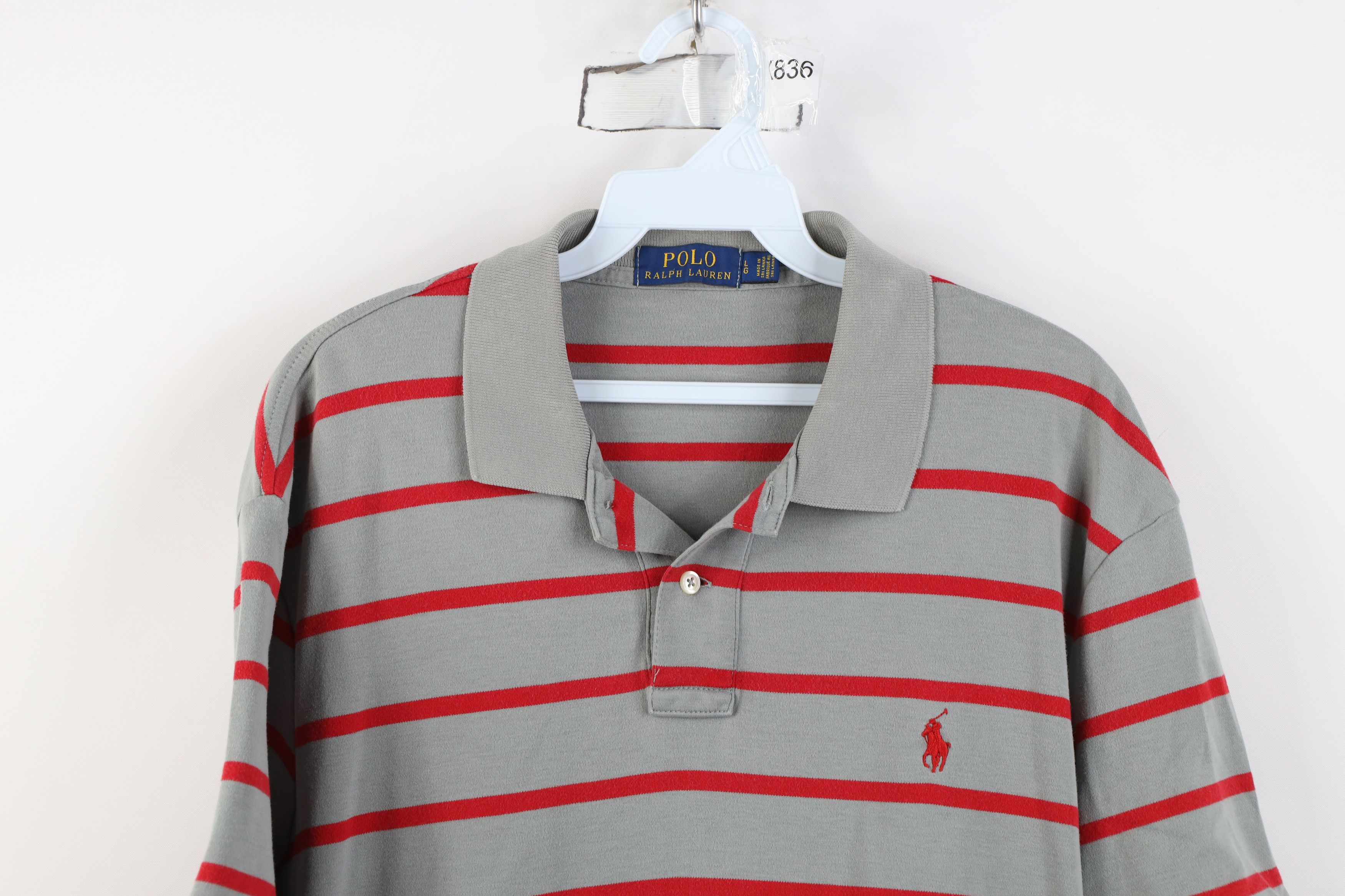 Ralph Lauren Vintage Y2K Ralph Lauren Cotton Knit Striped Golf Polo Shirt Size US L / EU 52-54 / 3 - 2 Thumbnail