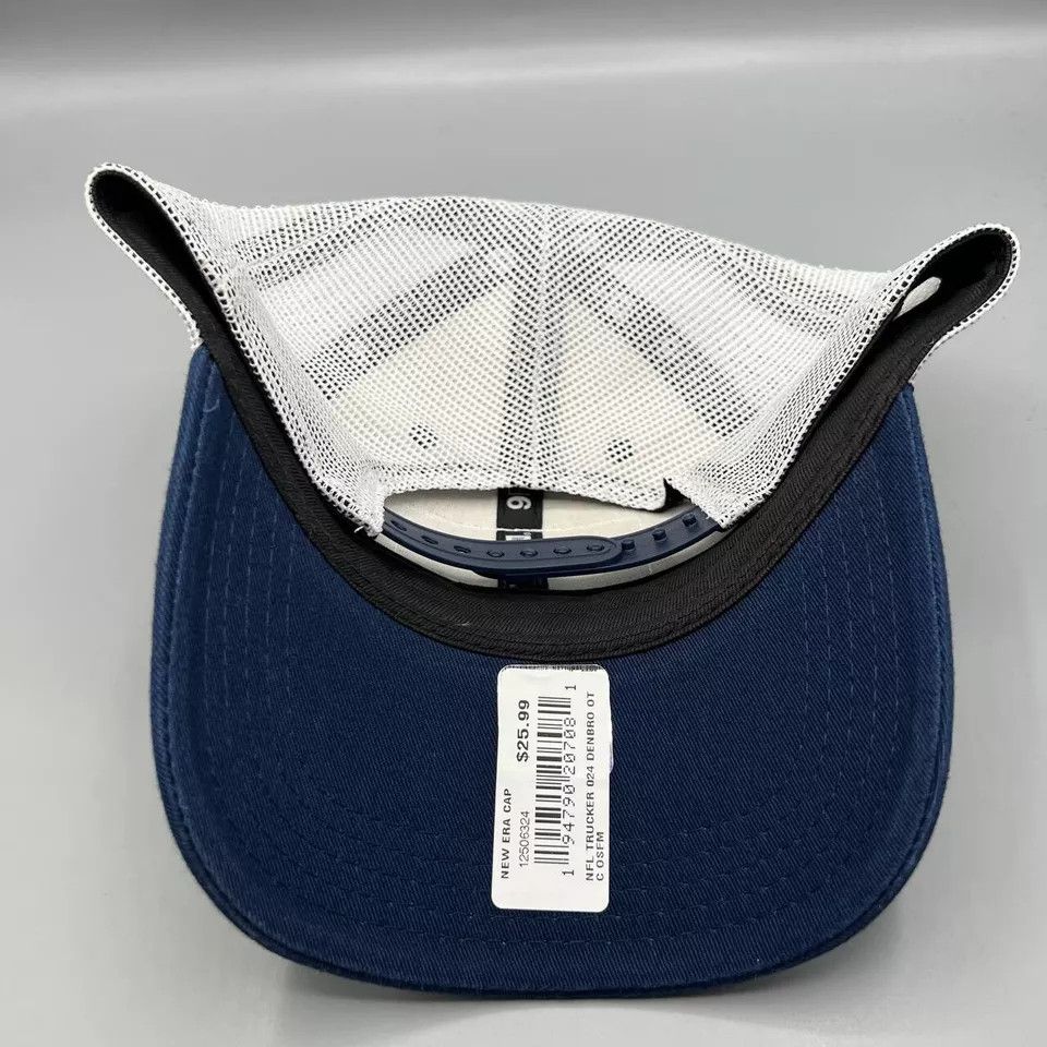 New Era Denver Broncos Trucker Hat Men Blue NFL Snap Back Cap New Size ONE SIZE - 7 Thumbnail