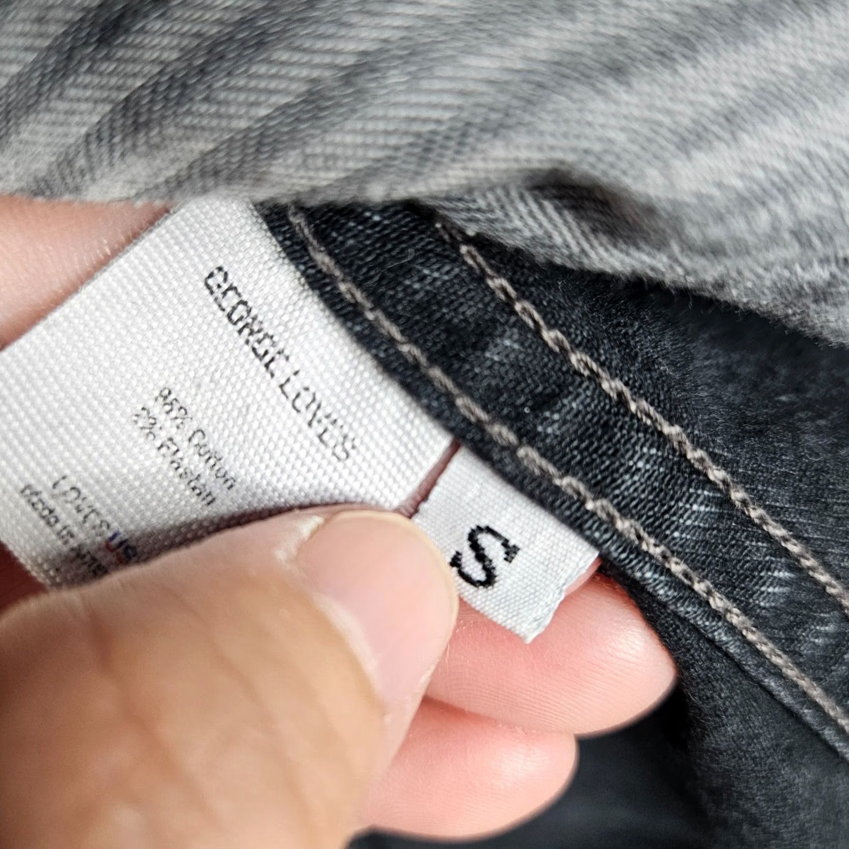 Denime GEORGELOVES Women’s Dark Gray Button Up Cropped Denim Jean Jacket S Regular Color Gray Denim Jacket 100% Cotton Lightweight Casual Ladies Shirt? Size 28" / US 6 / IT 42 - 6 Thumbnail