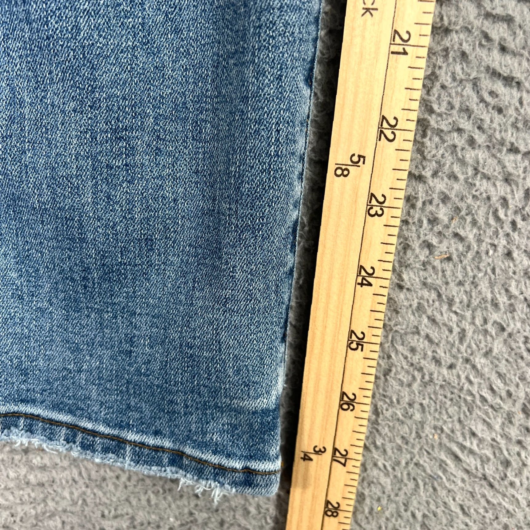 American Eagle Outfitters American Eagle Jeans Mens 26x28 Slim Straight Distressed Denim Blue Stretch Size US 26 / EU 42 - 2 Thumbnail