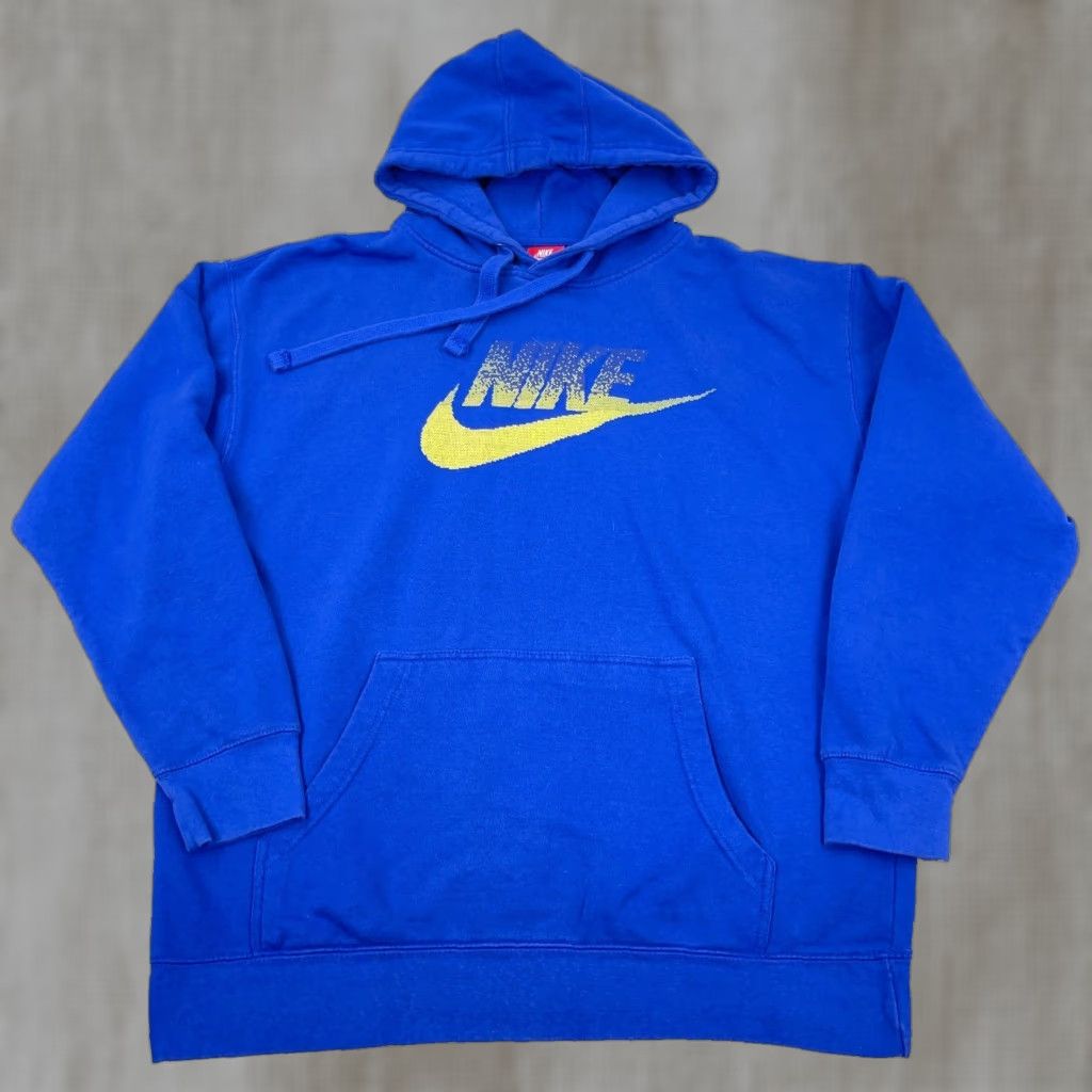 Nike Nike Hoodie Men L Large Royal Blue Sweatshirt Swoosh Cotton Adult Size US L / EU 52-54 / 3 - 1 Thumbnail