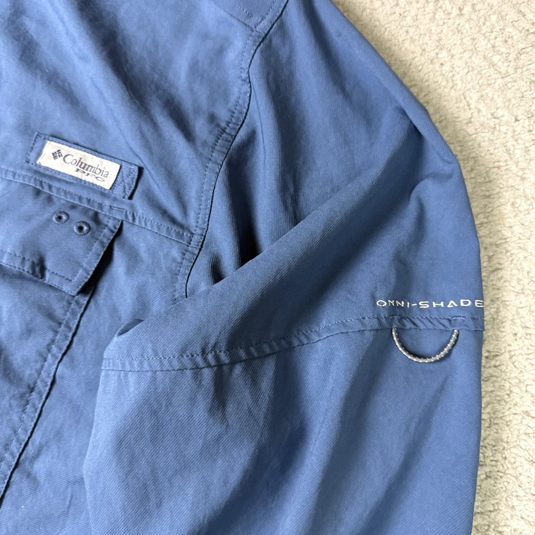 Vintage Columbia PFG Shirt Mens 2XL Blue Button-Up Casual Outdoor Breathable Omni Shade Short Sleeve Sportswear Shirt Mens Size US XXL / EU 58 / 5 - 3 Thumbnail