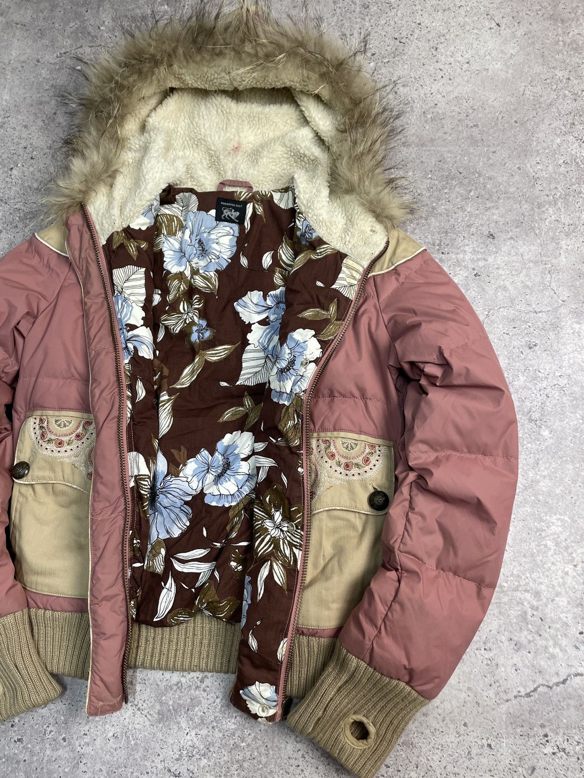 Le Grande Bleu (L.G.B.) Vintage Y2K Parasuco Cult Faux Fur Trim Girly Puffer Jacket Size S / US 4 / IT 40 - 9 Thumbnail