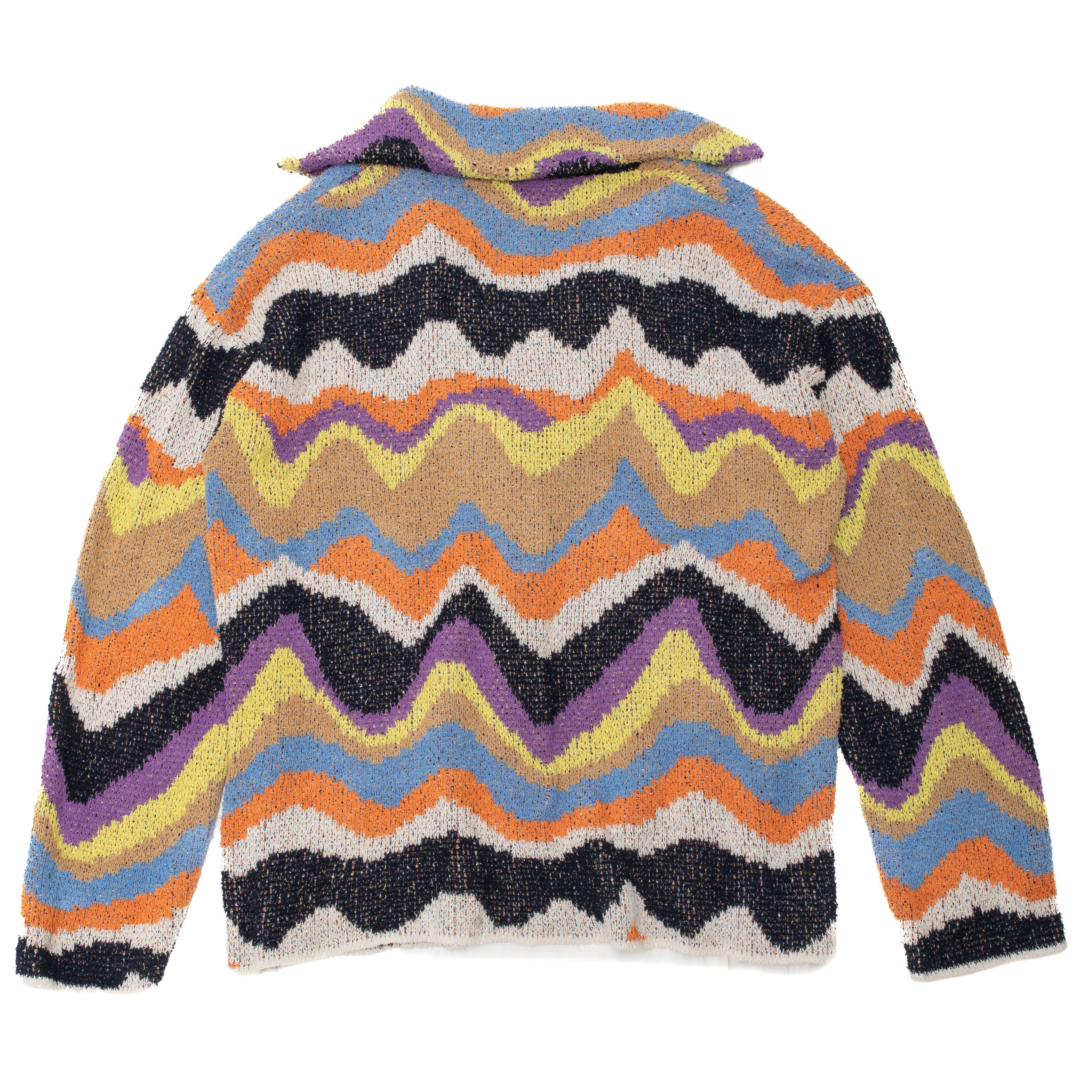 Roberto Collina ROBERTO COLLINA Knitted Multicolor Blazer Jacket Size US L / EU 52-54 / 3 - 3 Thumbnail