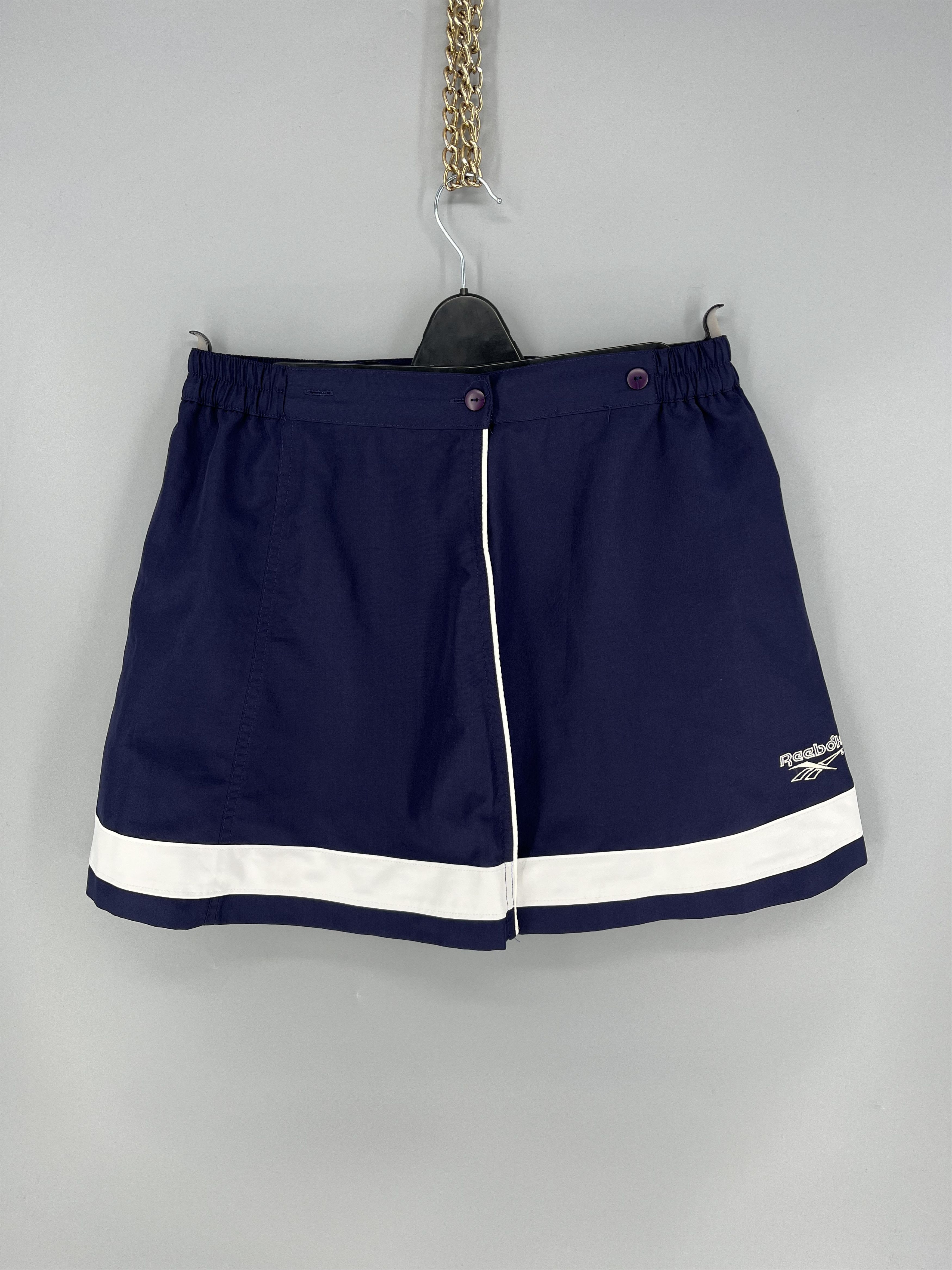 Reebok Vintage Reebok 90s Tennis Skort Navy Wrap Mini Skirt Size 27" / US 4 / IT 40 - 1 Thumbnail