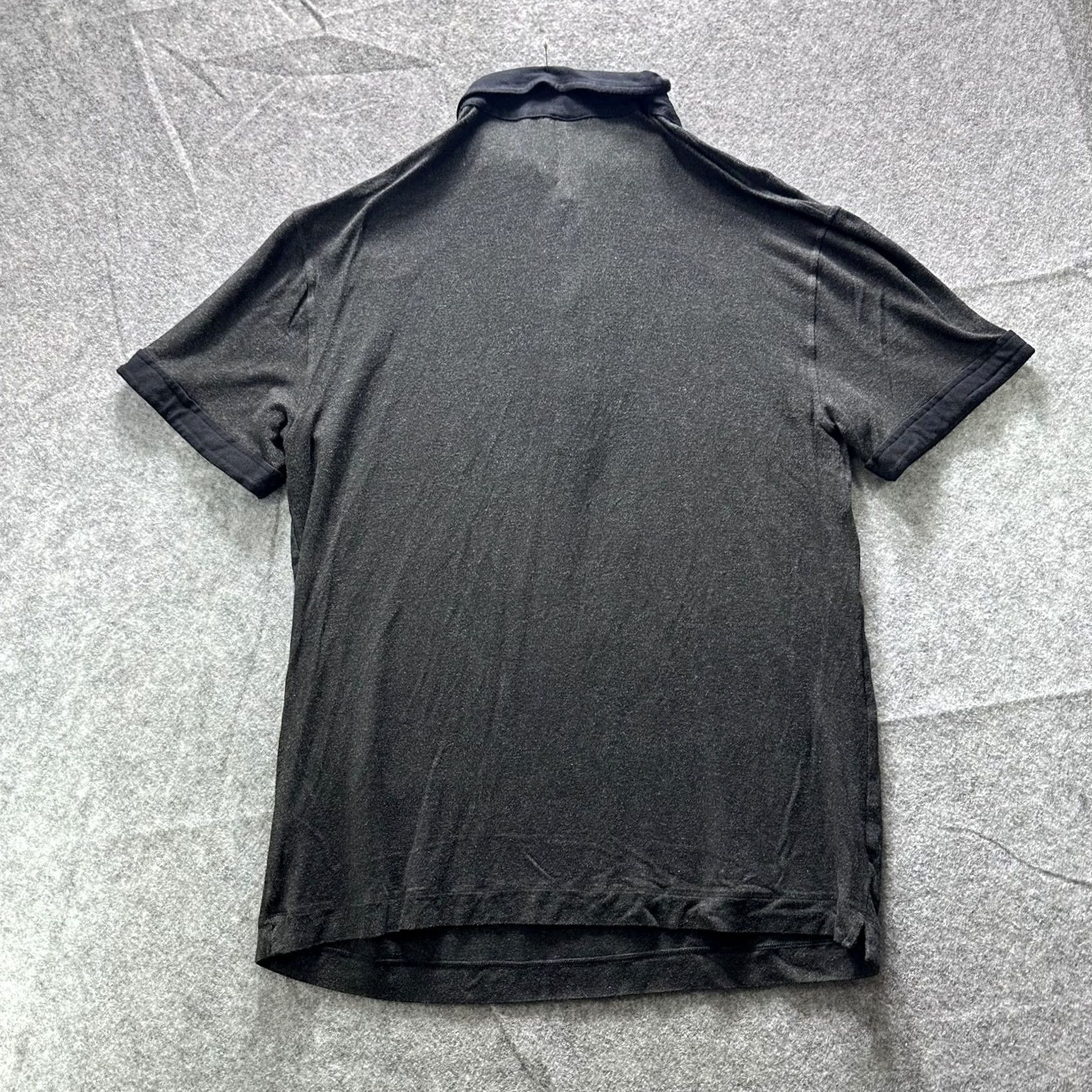 Armani Armani Collezioni Polo Shirt Mens XL Gray Solid Jersey Short Sleeve Casual Size US XL / EU 56 / 4 - 7 Thumbnail