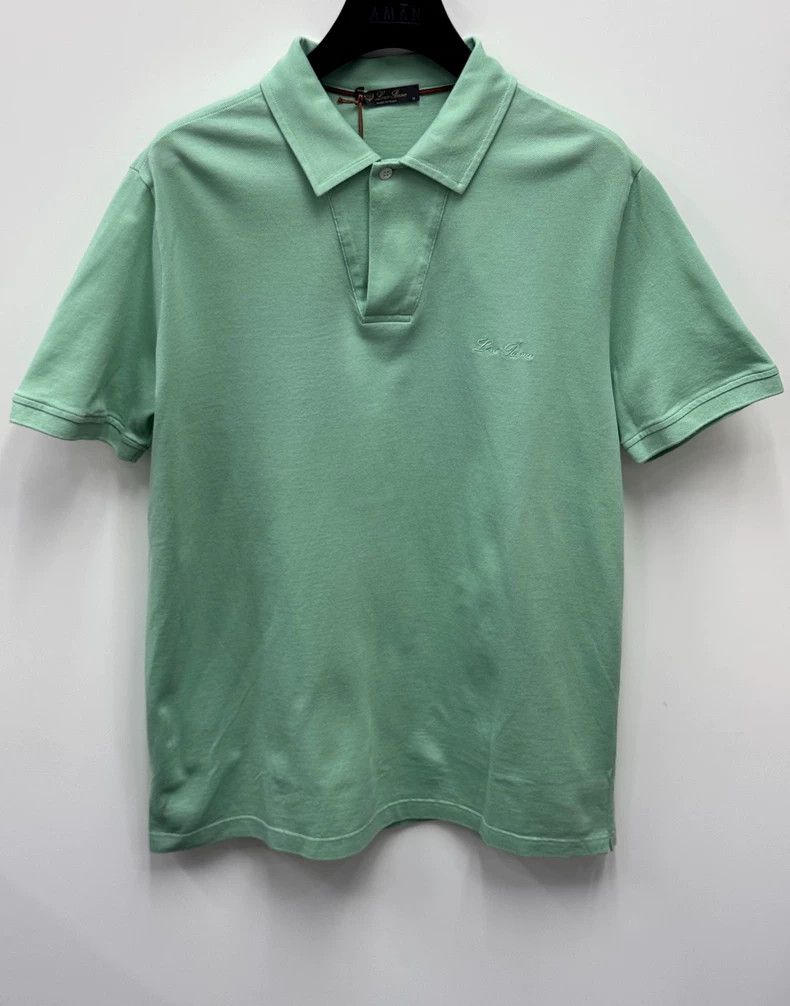 LORO PIANA Pure color breathable casual short sleeve Polo
