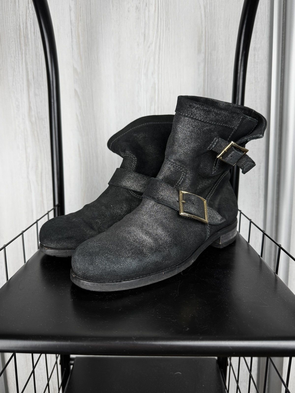 Jimmy Choo Jimmy Choo black leather shiny biker boots size 39.5 Size US 9.5 / IT 39.5 - 3 Thumbnail