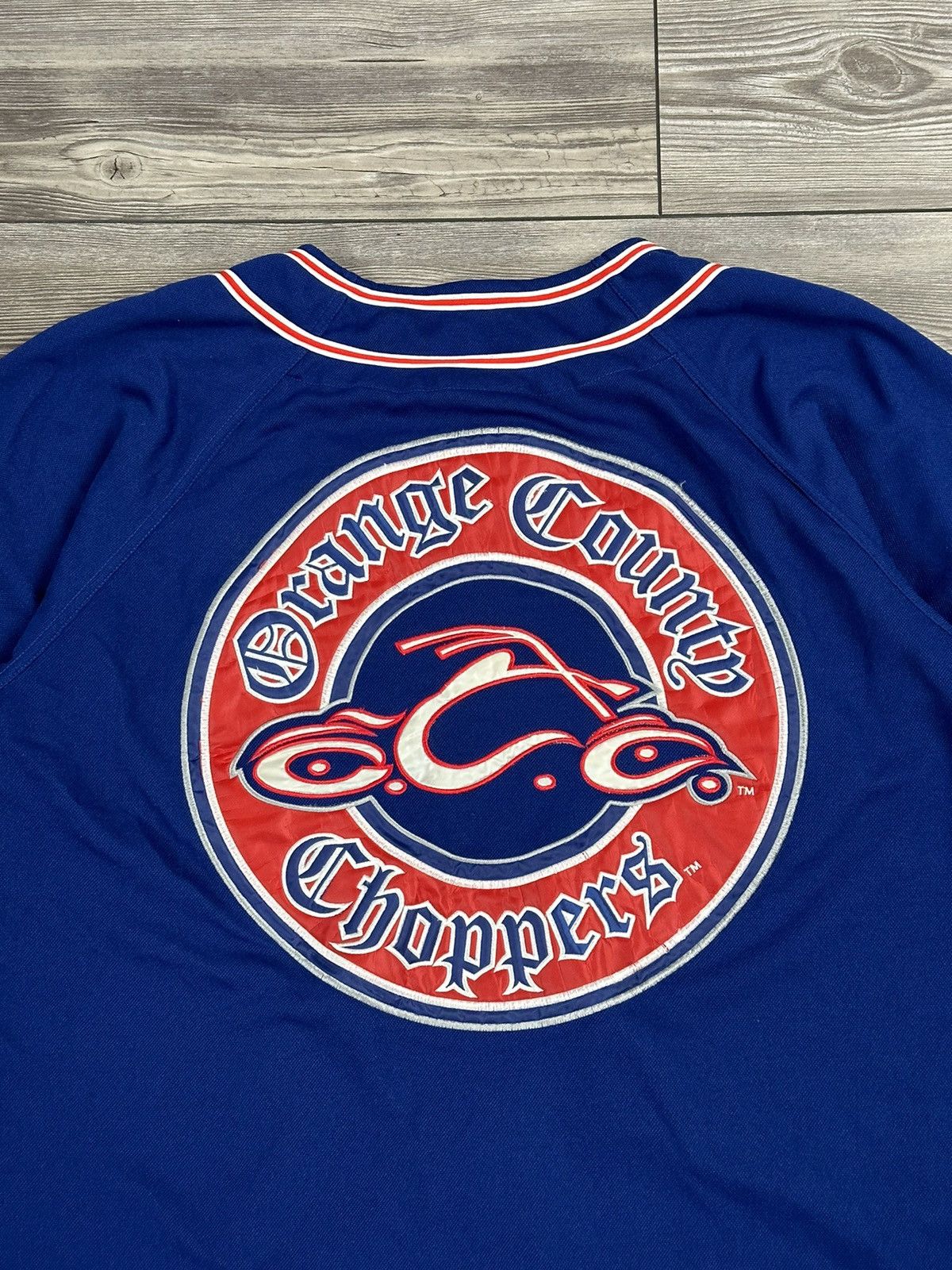 West Coast Choppers Vintage Y2K Orange County Choppers New York Baseball Jersey Size US L / EU 52-54 / 3 - 4 Thumbnail