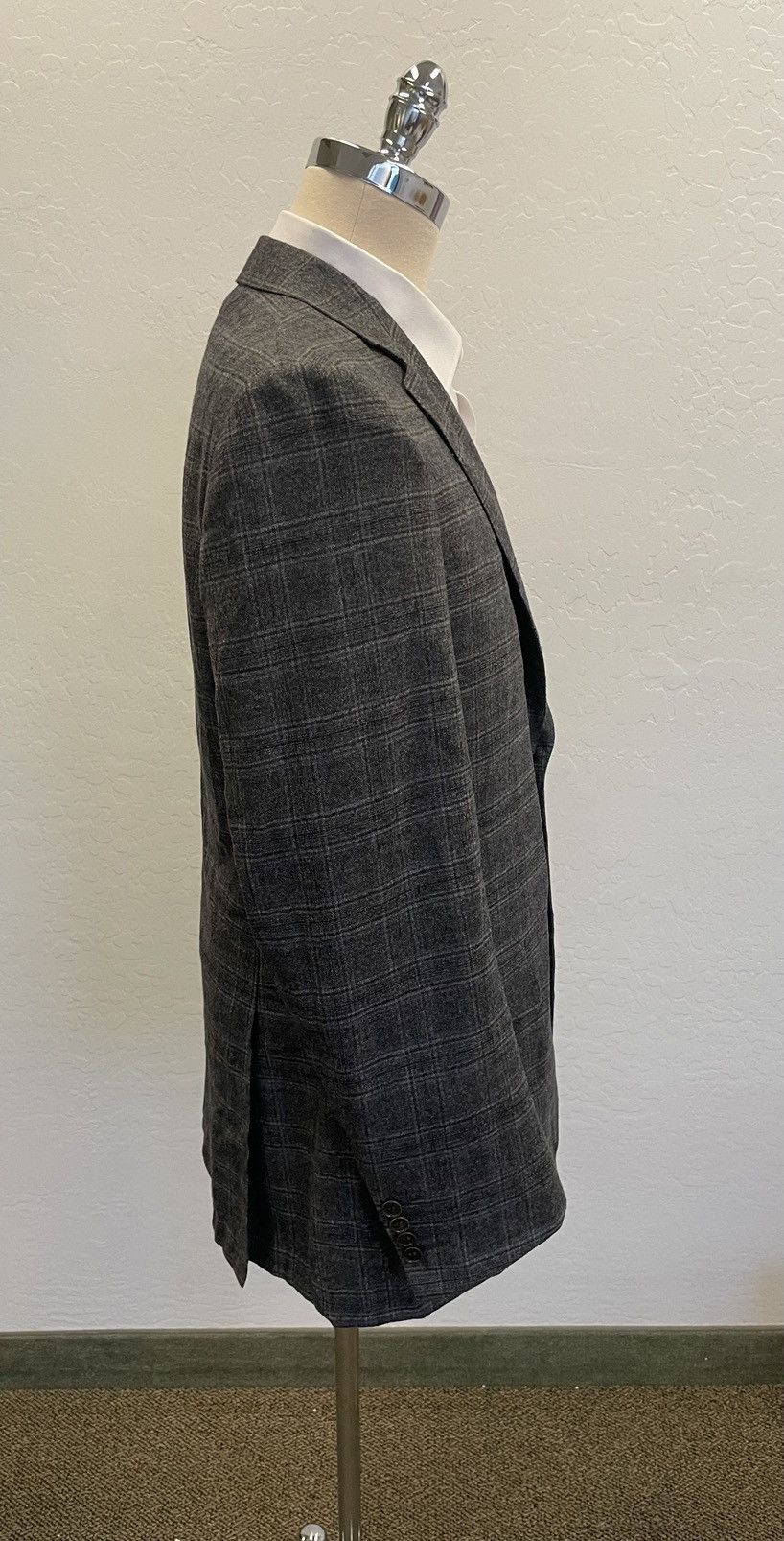 Canali Fall Weight Wool Check Jacket Size 46R - 3 Thumbnail