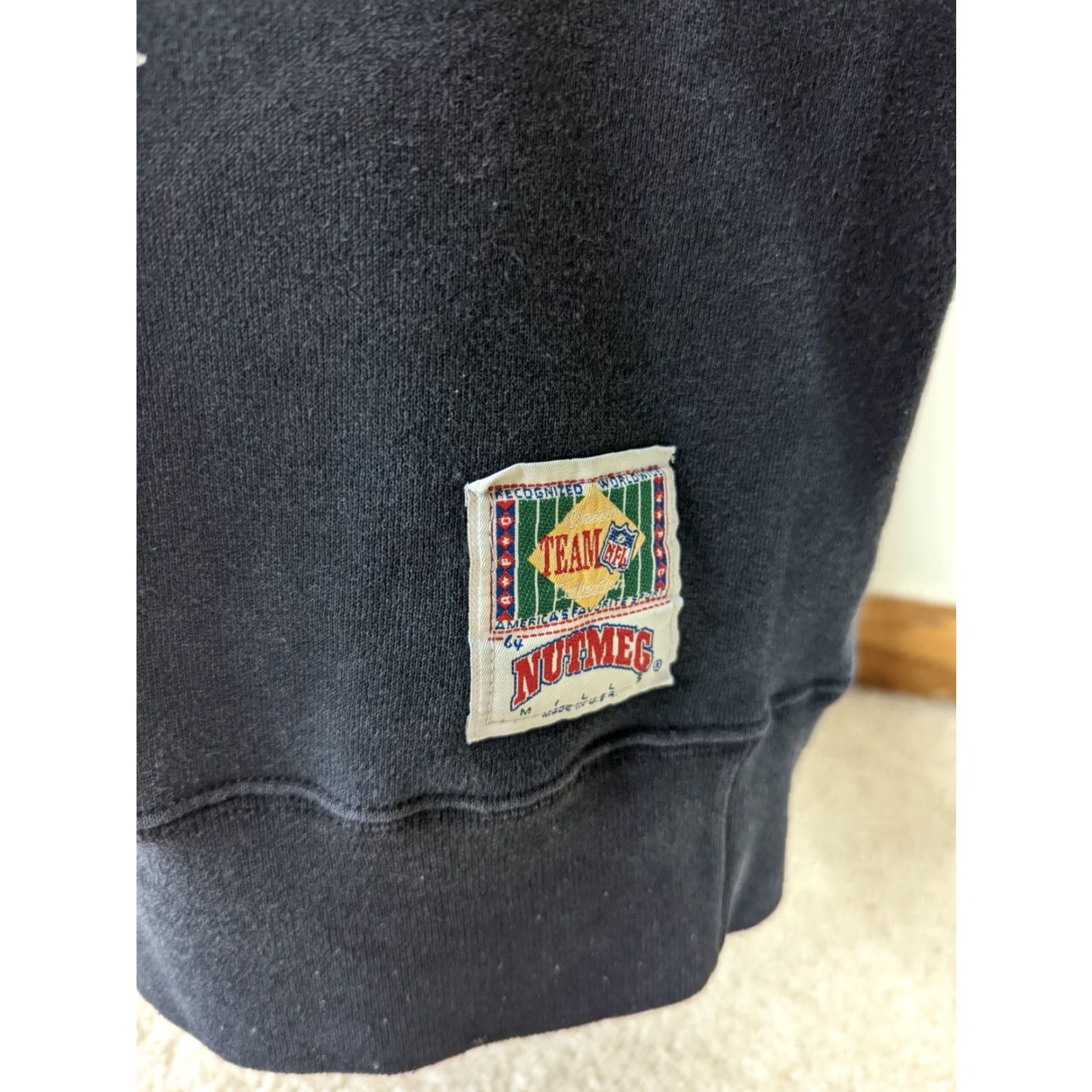 Nutmeg VINTAGE Green Bay Packers 90s Crewneck Sweatshirt NFL USA Made Men L Black Pullover Shirt Size US L / EU 52-54 / 3 - 3 Thumbnail