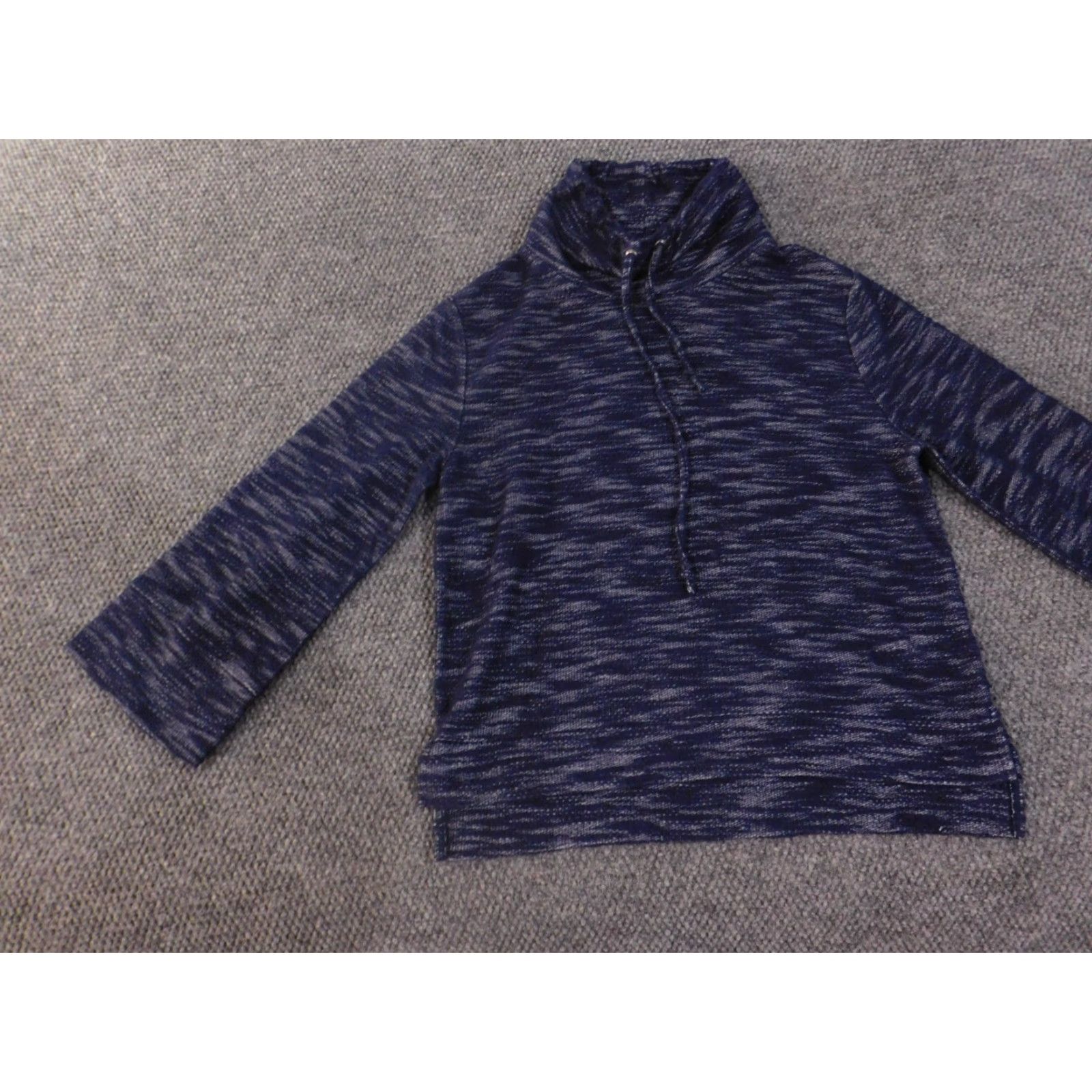 Jones New York Jones New York Sweater Pullover Womens Large Blue Geometric Knit Mock Neck Raglan Sleeve Stretch Regular Vintage: No (Geometric) Size L / US 10 / IT 46 - 3 Thumbnail