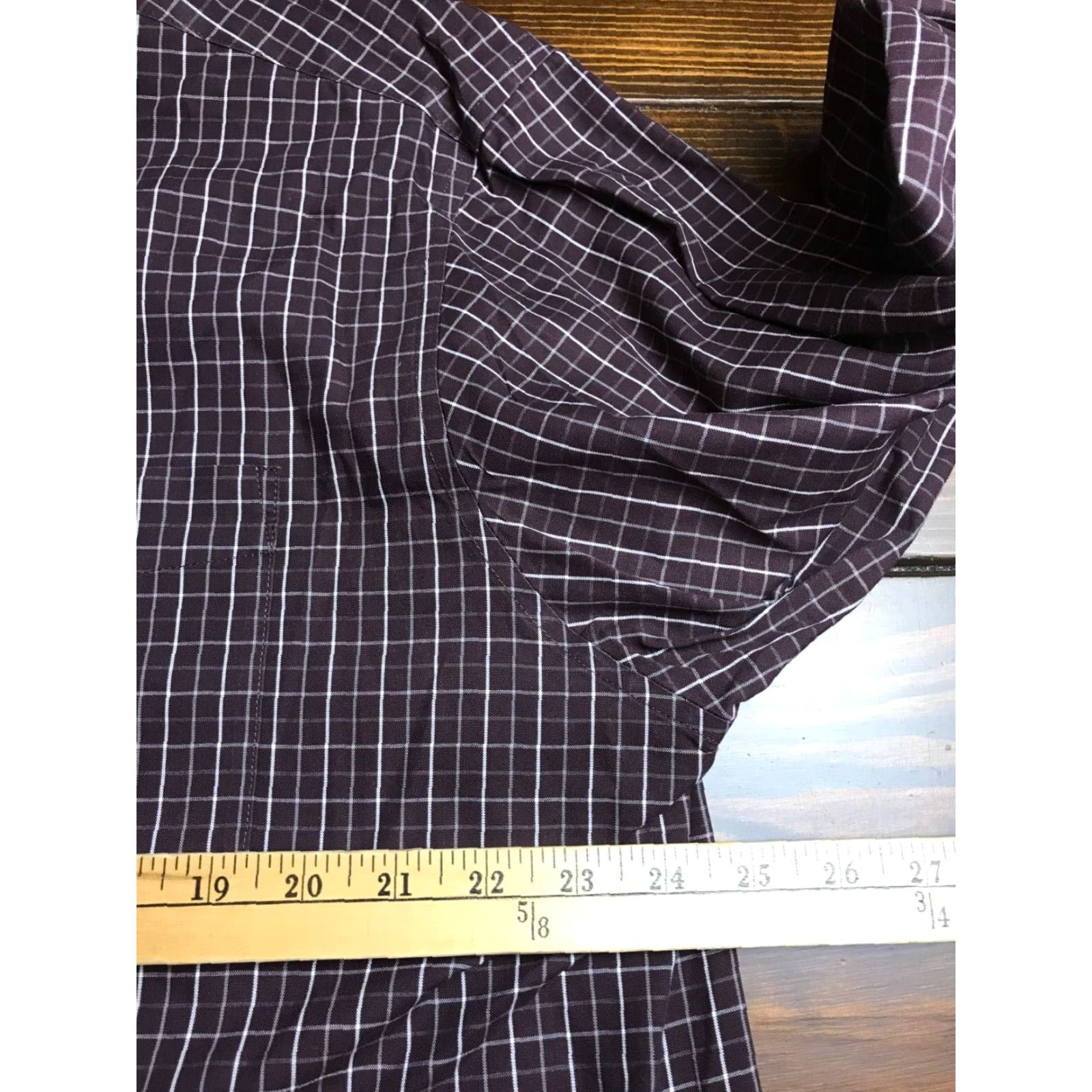 Eddie Bauer Eddie Bauer Shirt Men's XL Purple Gray Wrinkle Free Relaxed Fit Button Up Long Sleeve Cotton Size US XL / EU 56 / 4 - 3 Thumbnail
