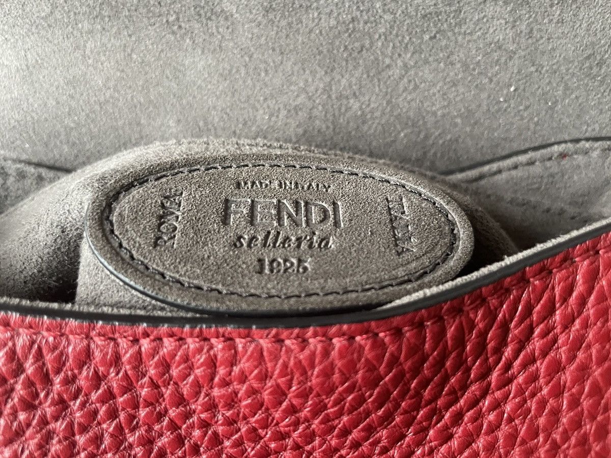 Fendi Fendi red leather selleria saddle bag Size ONE SIZE - 10 Thumbnail