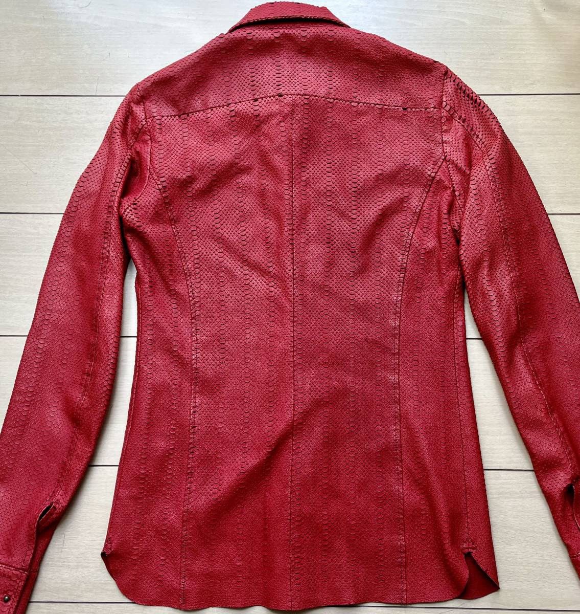 Japanese Brand Obelisk Red Scale Leather Jacket Size US S / EU 44-46 / 1 - 2 Thumbnail