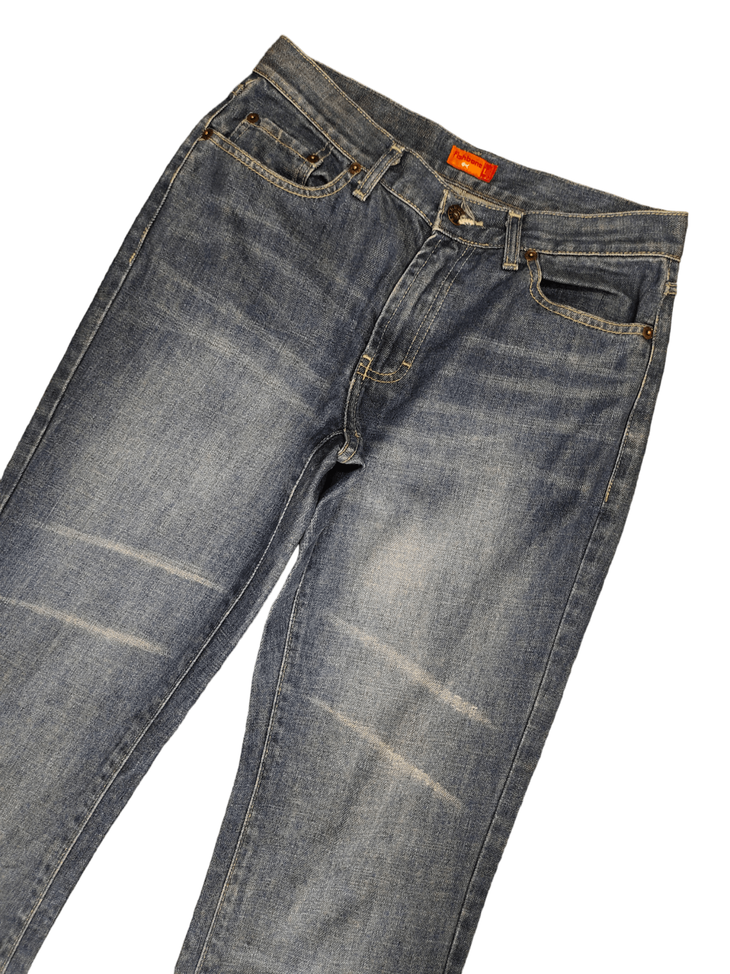 If Six Was Nine Flare Jeans Fishbone Faded Boot Cut Bell Bottom Size US 28 / EU 44 - 4 Thumbnail