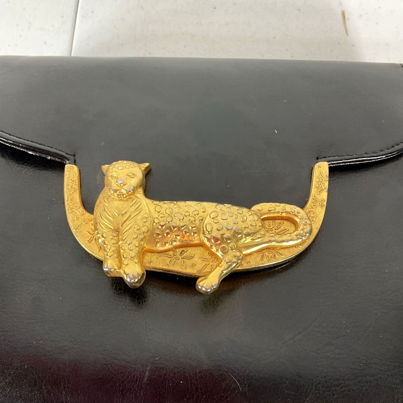 Vintage VINTAGE Via Piaggi Leather Crossbody Bag Avant Garde Gold Leopard Size ONE SIZE - 6 Thumbnail