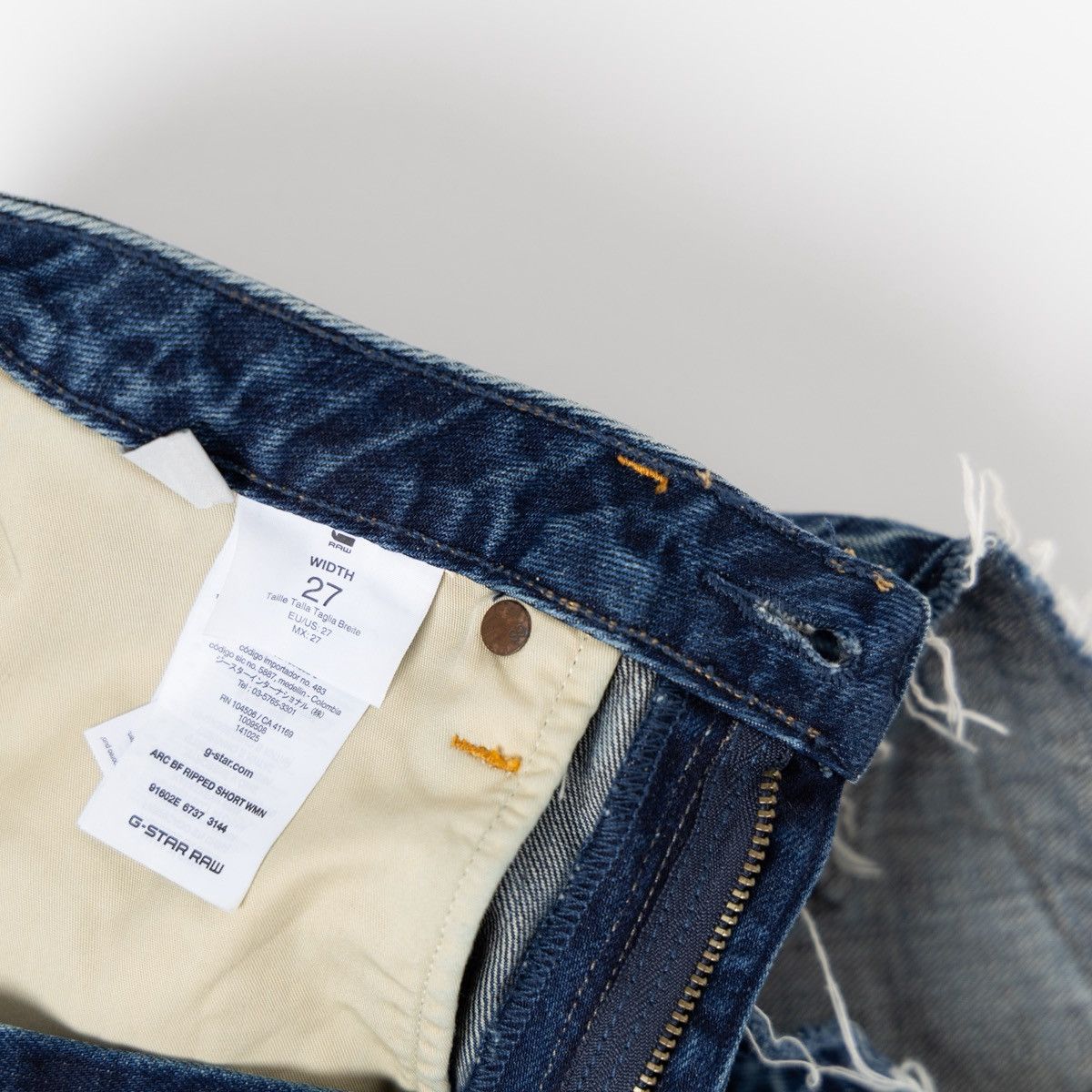 G-Star G-Star Raw Arc Boyfriend Womens Denim Shorts Blue Distressed Size 30" / US 8 / IT 44 - 7 Thumbnail