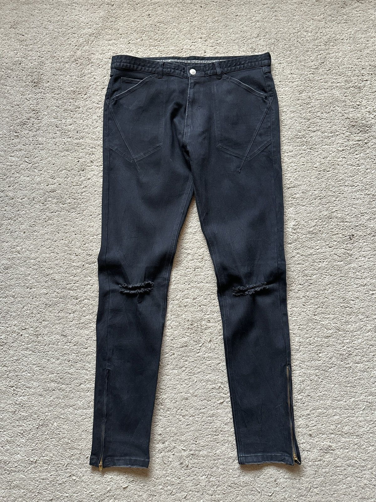 【COLOR iN ID】Fuse pocket black denim X Purple Jeans Black | The Webster