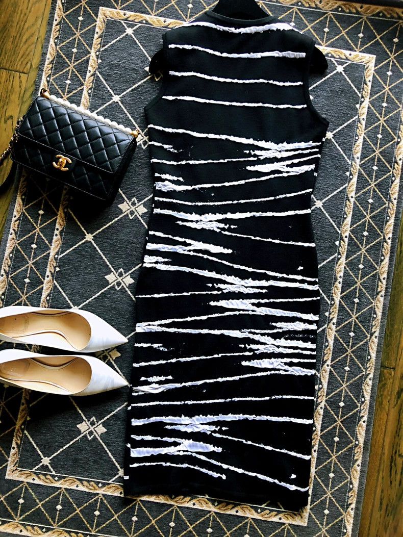 Versace Versace Sleeveless striped design dress Size S / US 4 / IT 40 - 3 Thumbnail