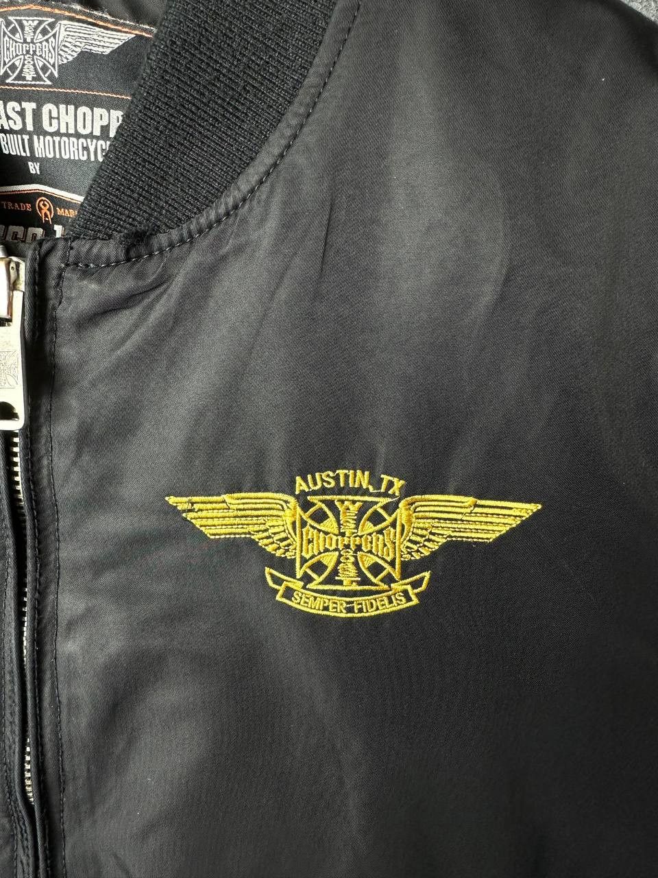Vintage × West Coast Choppers West Cost Choppers Iron Cross Biker Bomber Jacket Size L Size US L / EU 52-54 / 3 - 4 Thumbnail