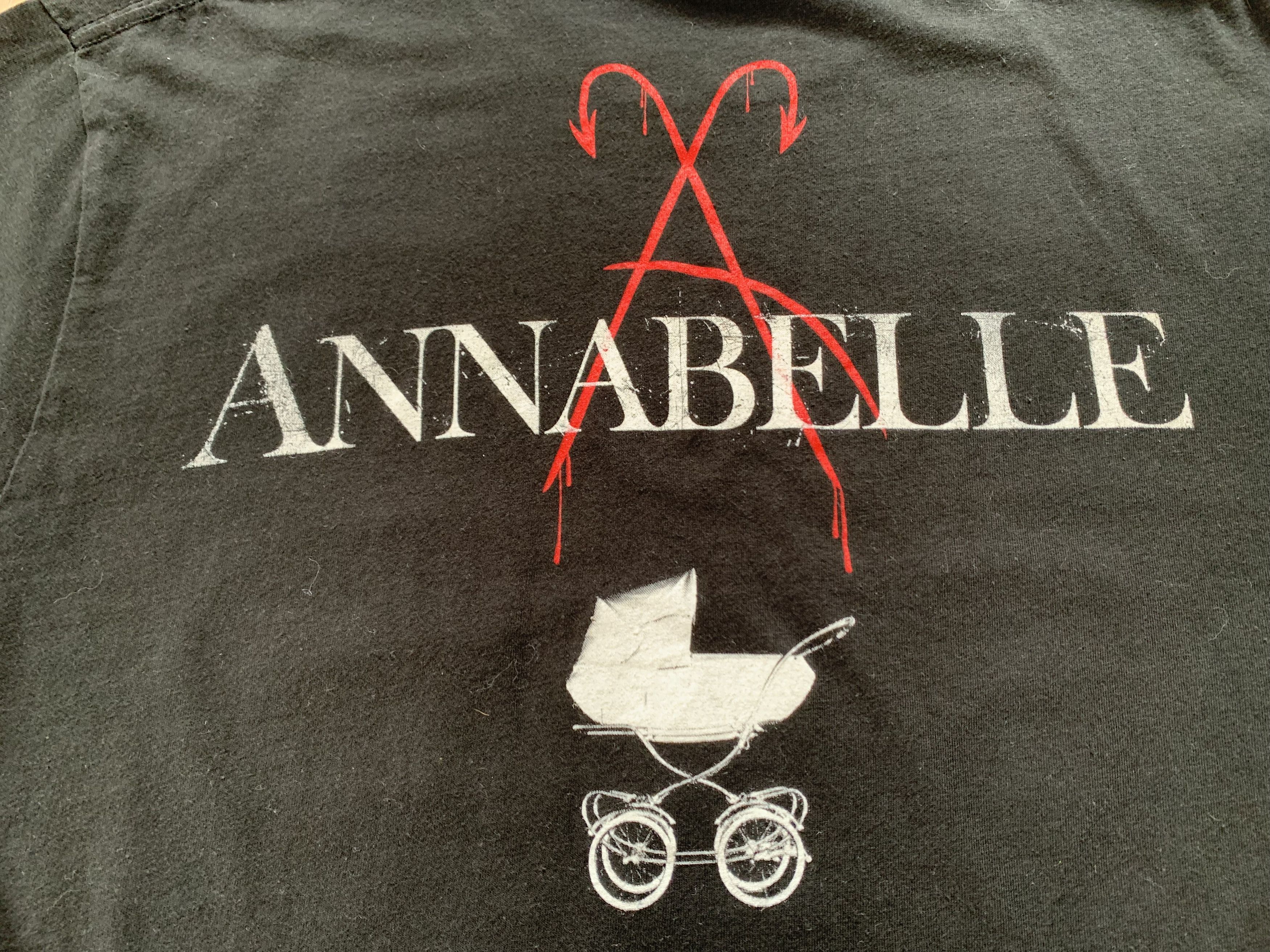 Expert Horror Black Spiral Annabelle Horror Movie Cotton T-Shirt Size US L / EU 52-54 / 3 - 6 Thumbnail
