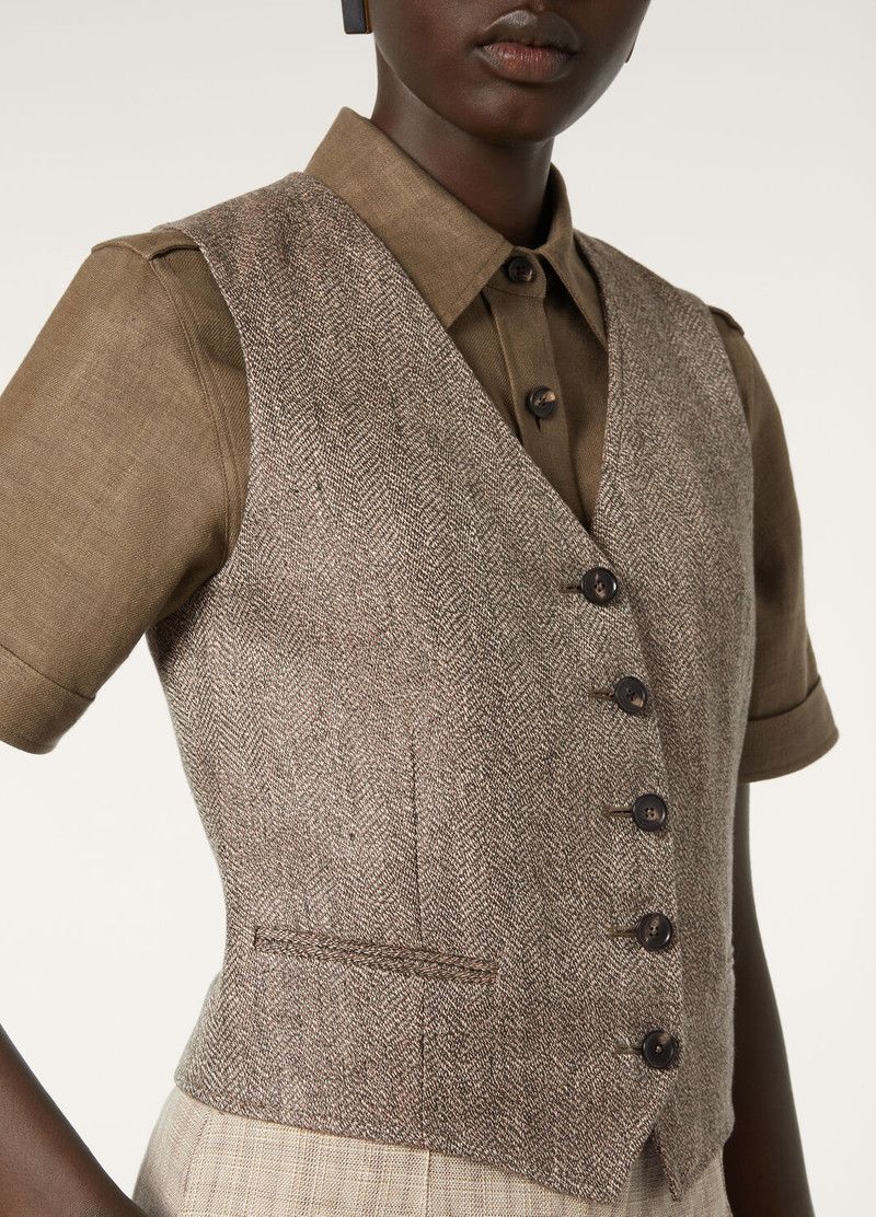 Loro Piana o1srvl11e0526 FAP3839 Teodoro Vest in Brown Size XS / US 0-2 / IT 36-38 - 3 Thumbnail