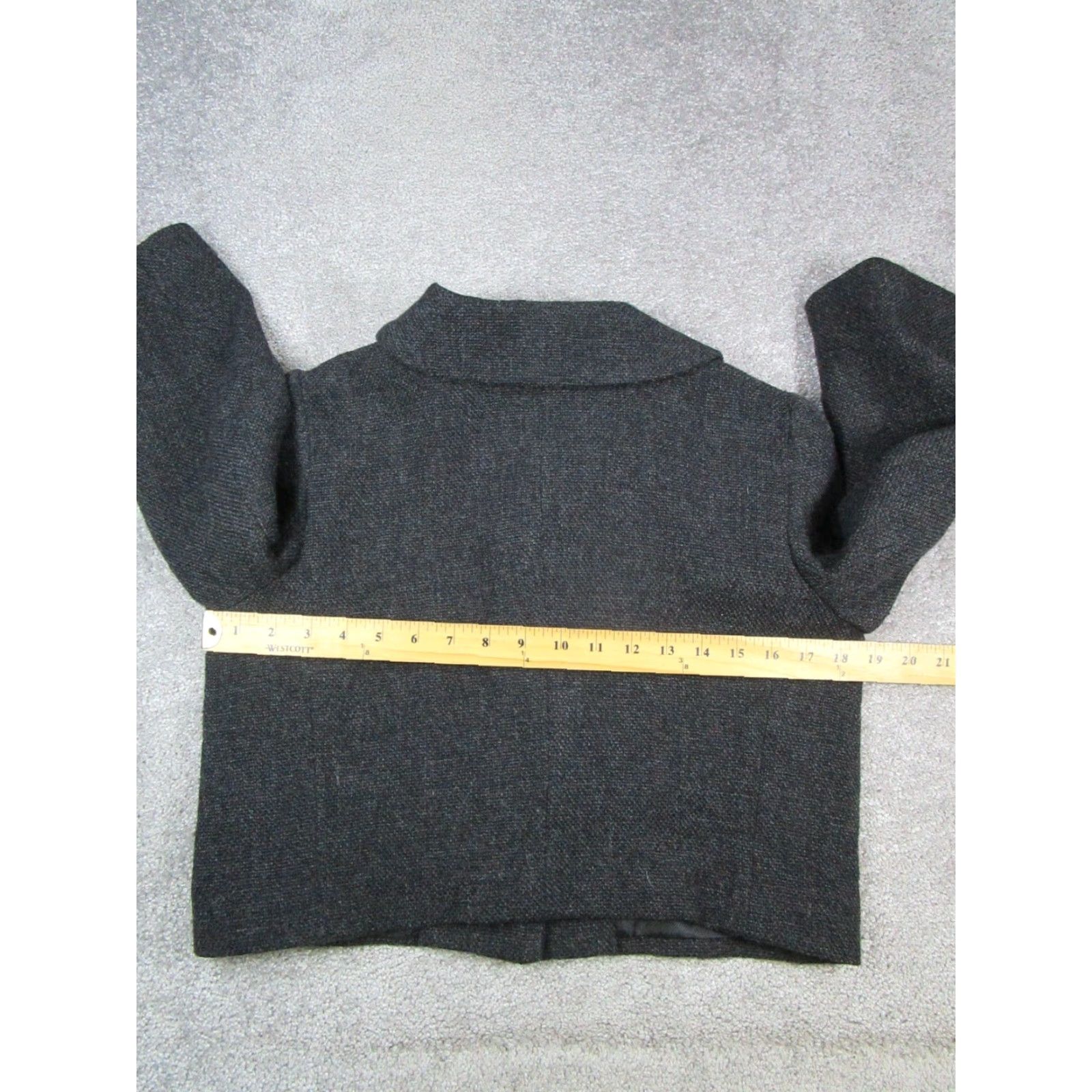 Vintage Wyeth Pea Coat Womens Medium Black Wool Knit Coat Womens M Black Wyeth Pea Coat Regular Wool Size M / US 6-8 / IT 42-44 - 6 Thumbnail