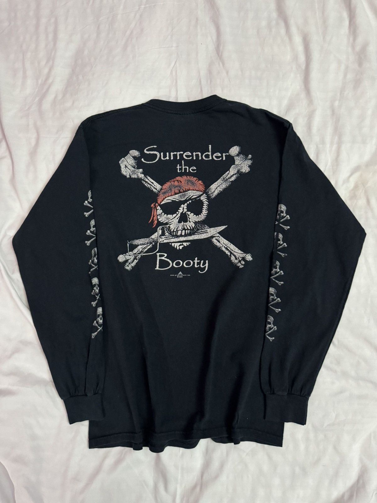 Vintage 2000s Booty Skull Graphic Attack Long Sleeve Tees Size US M / EU 48-50 / 2 - 1 Thumbnail
