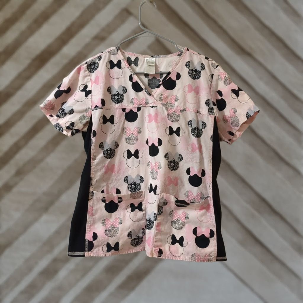 Disney Disney Minnie Mouse Women's Medical Nurse Scrubs Top Uniform V-Neck Medium Size M / US 6-8 / IT 42-44 - 1 Thumbnail