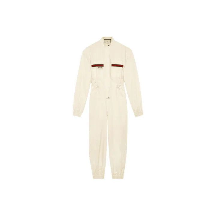 Gucci Gucci SS22 White Logo Embroidered Jumpsuit-2507 Size 23" - 7 Thumbnail