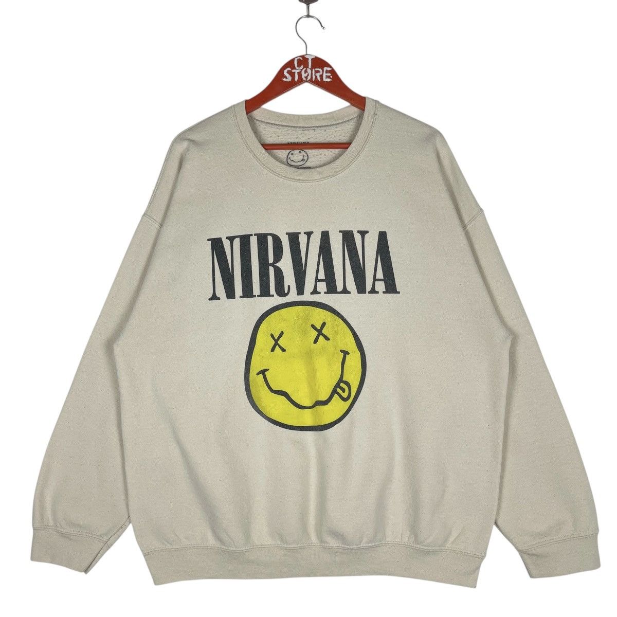 Nirvana Nirvana Smiley Face Logo Crewneck Sweatshirt Size L Size US L / EU 52-54 / 3 - 1 Thumbnail