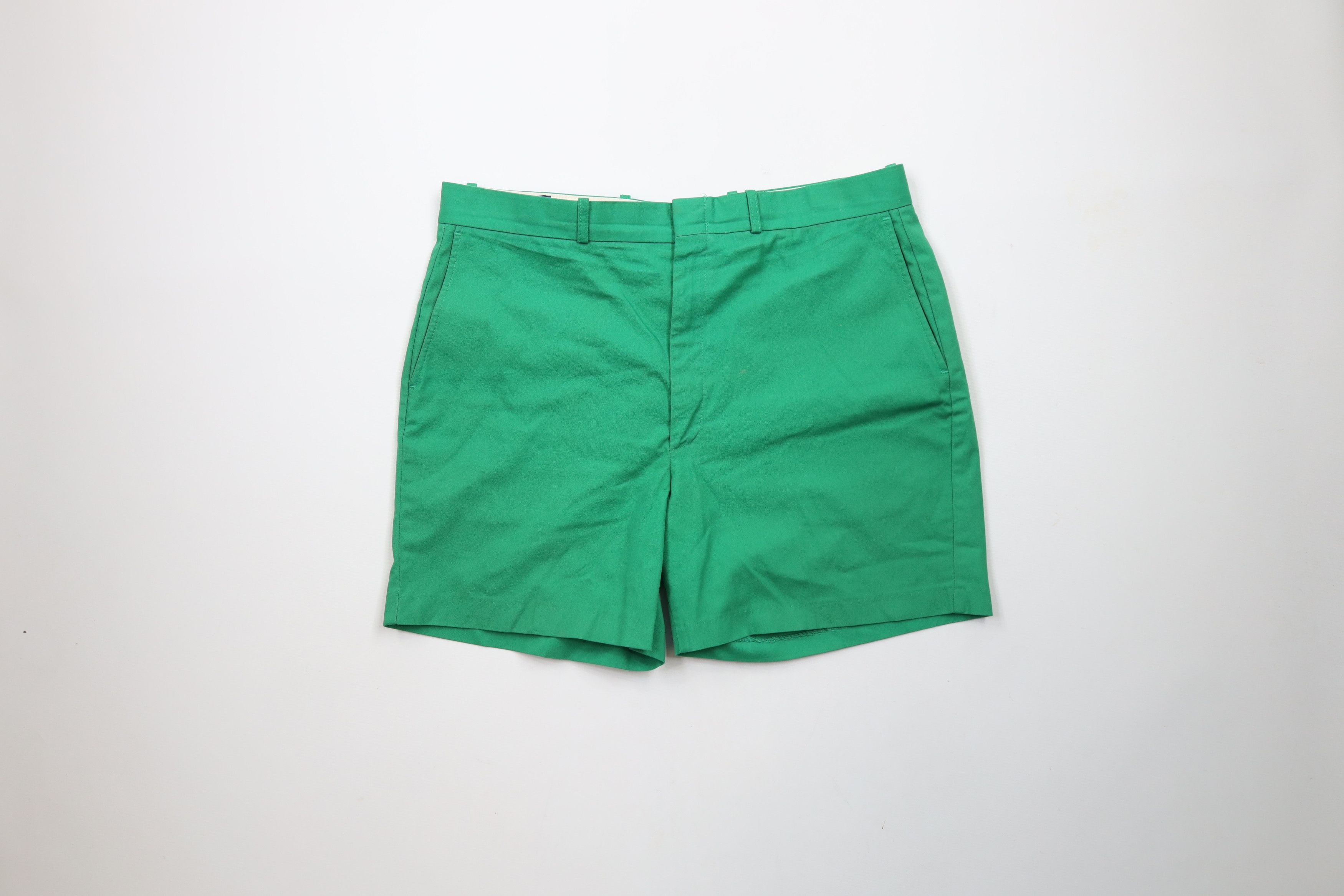 Vintage Vintage 80s 90s Streetwear Knee Chino Shorts Kelly Green Size US 36 / EU 52 - 1 Thumbnail
