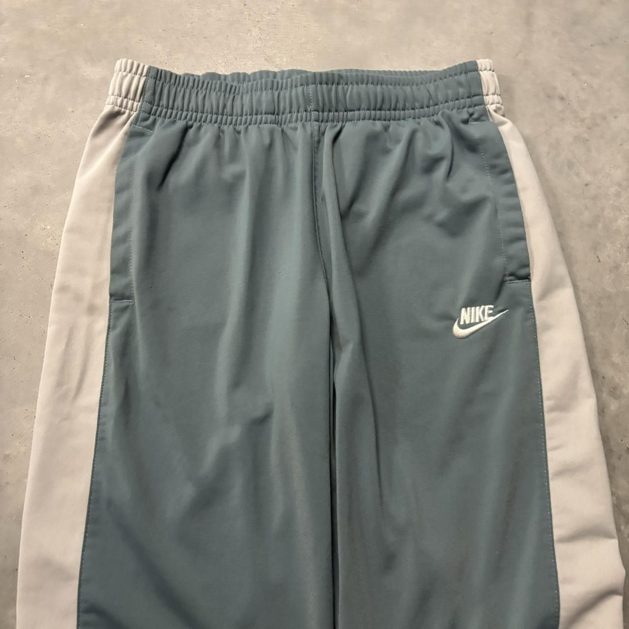 Nike × Vintage Crazy Vintage Y2K/2000s Blue White Nike Track Pants! Size US 30 / EU 46 - 3 Thumbnail