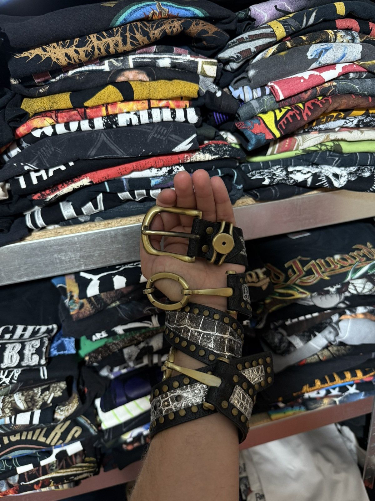 Vintage Vtg 90’s Japanese Metal Punk Rock Emo Goth Pirates Belt Y2K Size ONE SIZE - 2 Thumbnail