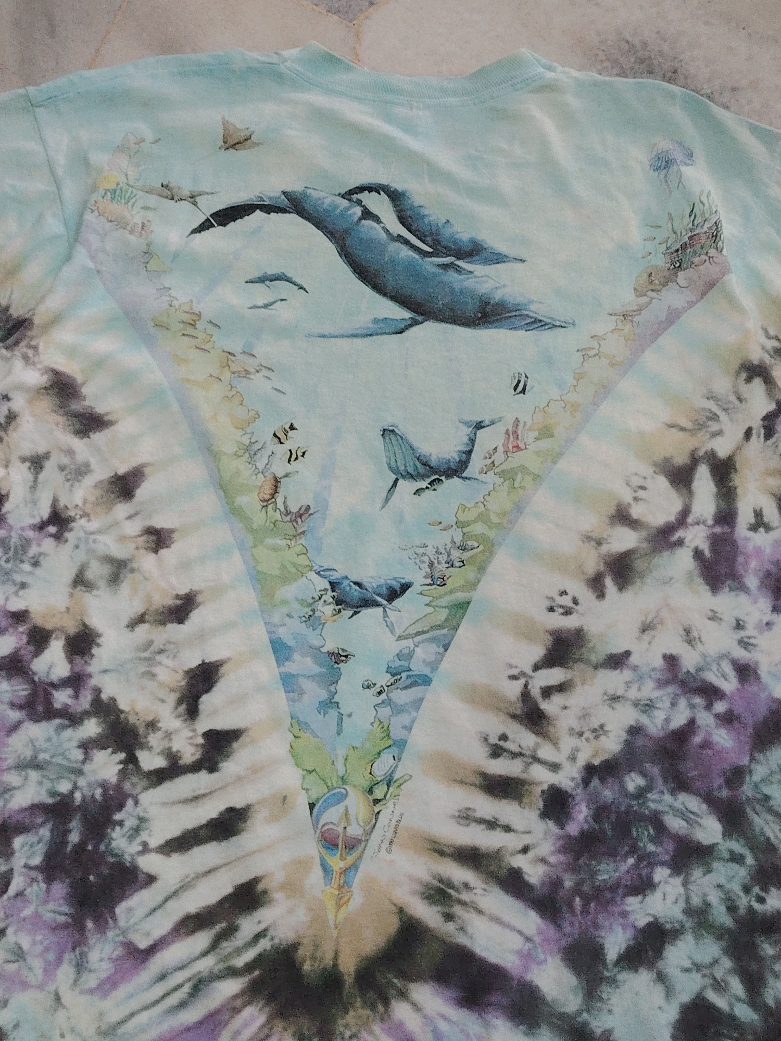 Liquid Blue Vintage 90s Liquid Blue John Connell "Ocean" tie-dye t-shirt Size US XL / EU 56 / 4 - 7 Thumbnail