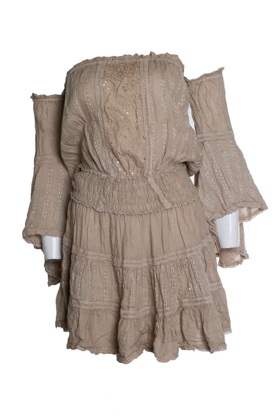 Other Sunday Saint Tropez, beige linen dress Size XS / US 0-2 / IT 36-38 - 1 Thumbnail