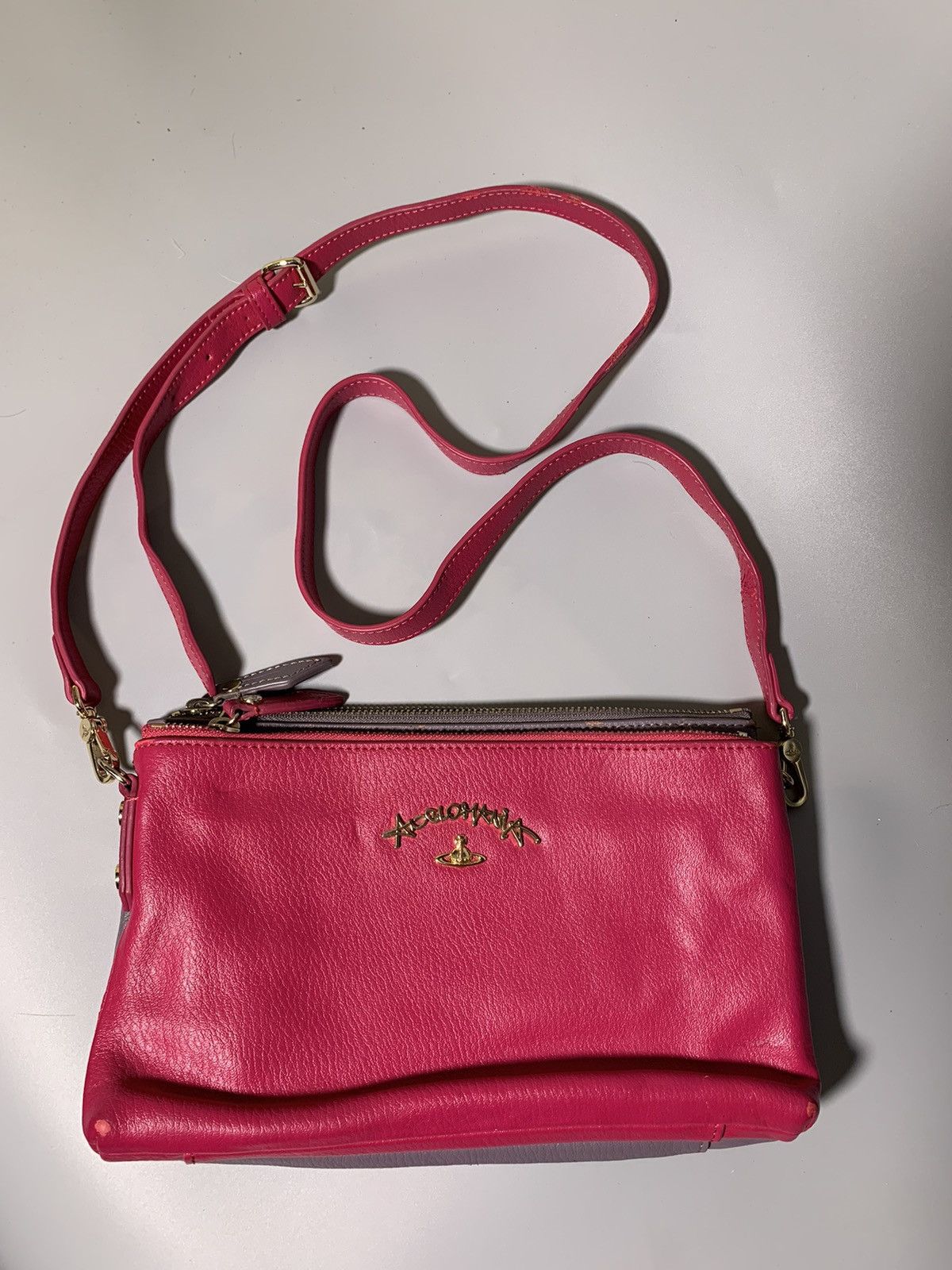 Vivienne Westwood VIVIENNE WESTWOOD TWO TONE LEATHER CROSS BODY BAG Size ONE SIZE - 1 Thumbnail