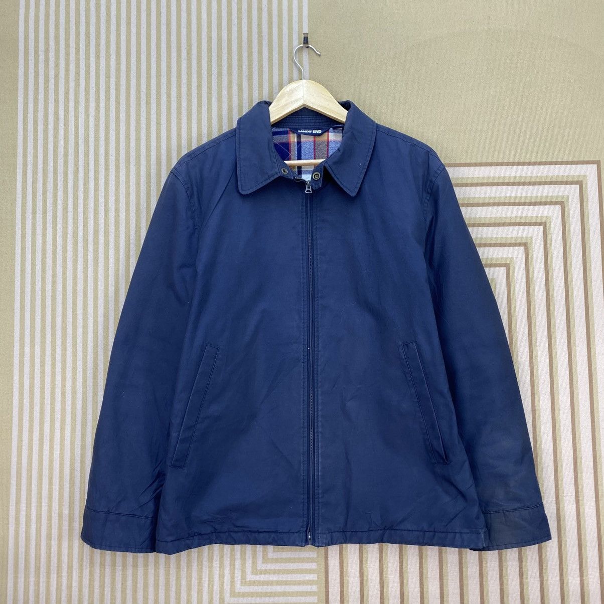 Lands' End 🫶vintage Lands' End navy blue Henrrington Jacket Size US M / EU 48-50 / 2 - 1 Thumbnail