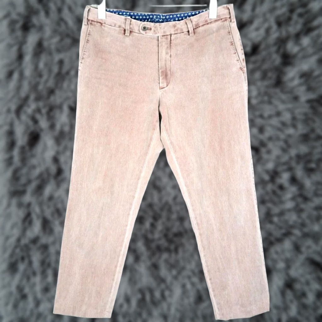 Suitsupply Suitsupply Trousers Men's EU 50 Brown Melange Chino Tapered Zip Trousers Mens Brown Melange Chino Tapered Zip EU50 Size US 34 / EU 50 - 1 Thumbnail