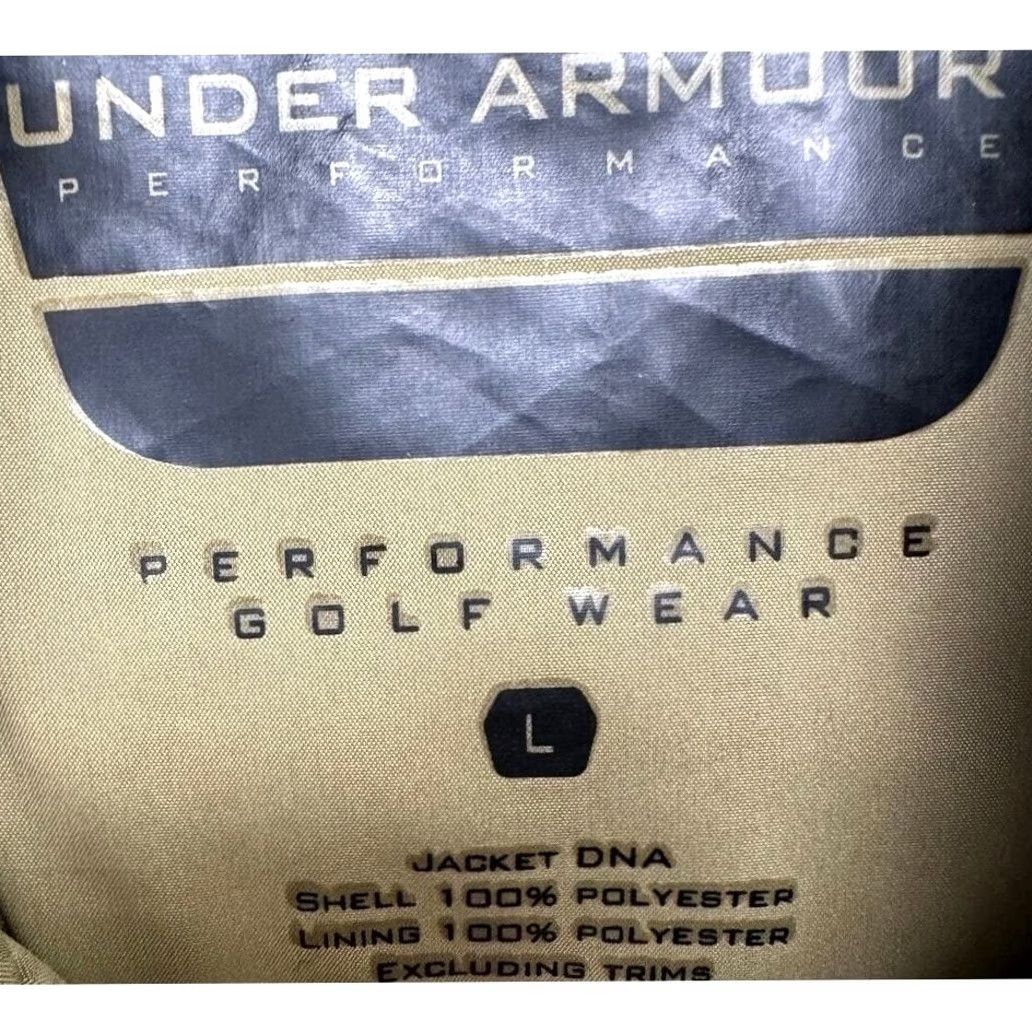 Under Armour Under Armour Performance Jacket Adult Large Golf Wear Full Zip Men Tan Pin Check Size US L / EU 52-54 / 3 - 5 Thumbnail