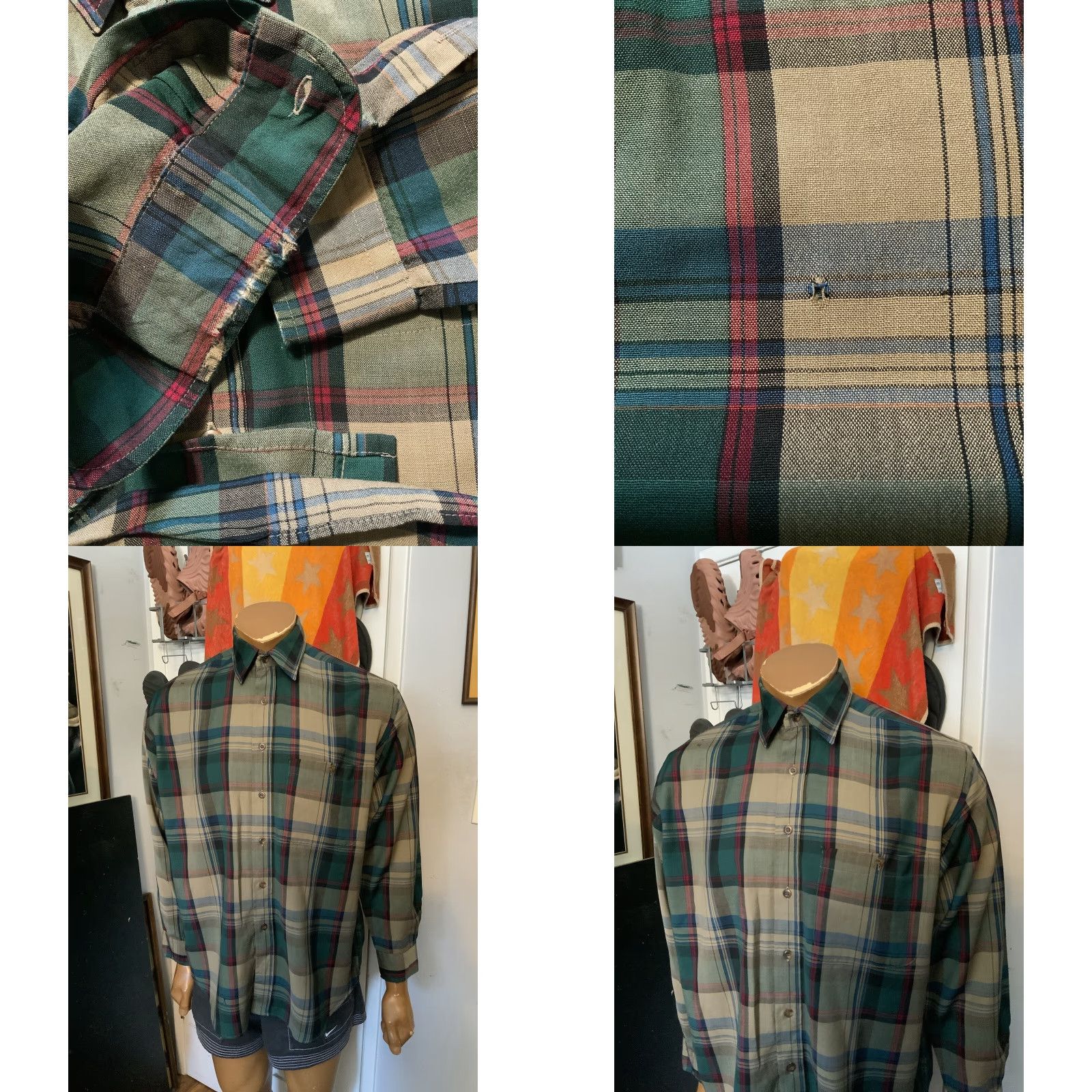 Pendleton Sir Pendleton Worsted Pure Virgin Wool Check Plaid L/S Button Front Shirt Sz. M Mens Wool Shirt Multicolor Plaid 50 Inch Chest 29 Inch Length Size US M / EU 48-50 / 2 - 8 Thumbnail