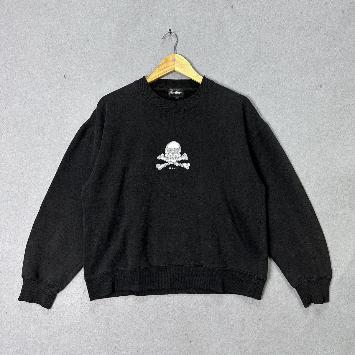 Japanese Brand Vintage Grigri Skull Crewneck Sweatshirt Punk Streetwear Size US L / EU 52-54 / 3 - 2 Thumbnail
