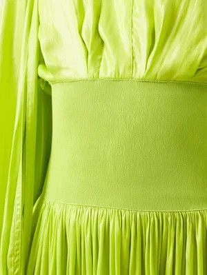 Bottega Veneta o1y0725 Mini Dress in Green Size M / US 6-8 / IT 42-44 - 2 Thumbnail