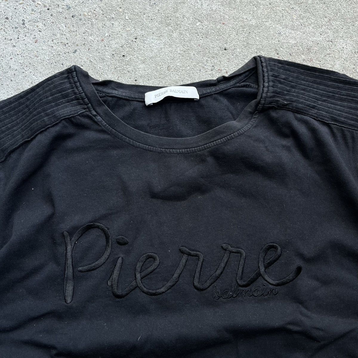 Balmain × Pierre Balmain Pierre Balmain Paris Logo black Tee T-shirt Size US XL / EU 56 / 4 - 2 Thumbnail