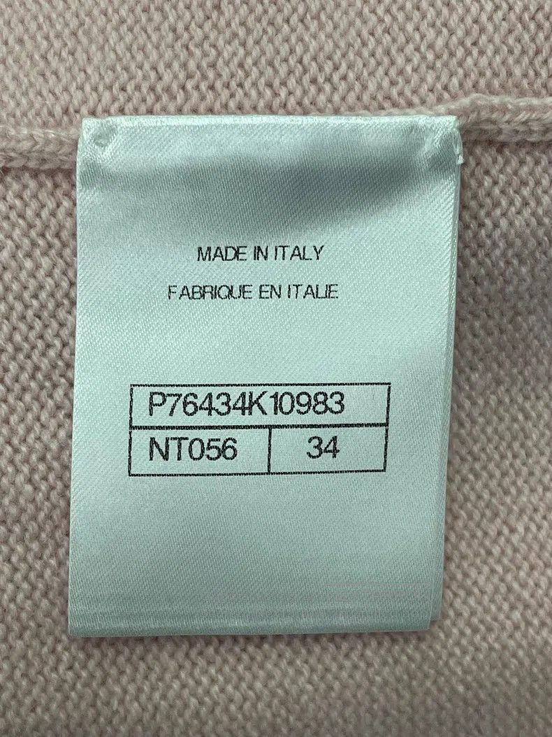 Chanel Chanel Pink and white colour-matched cashmere double C bad Size XXS / US 00 / IT 34 - 4 Thumbnail